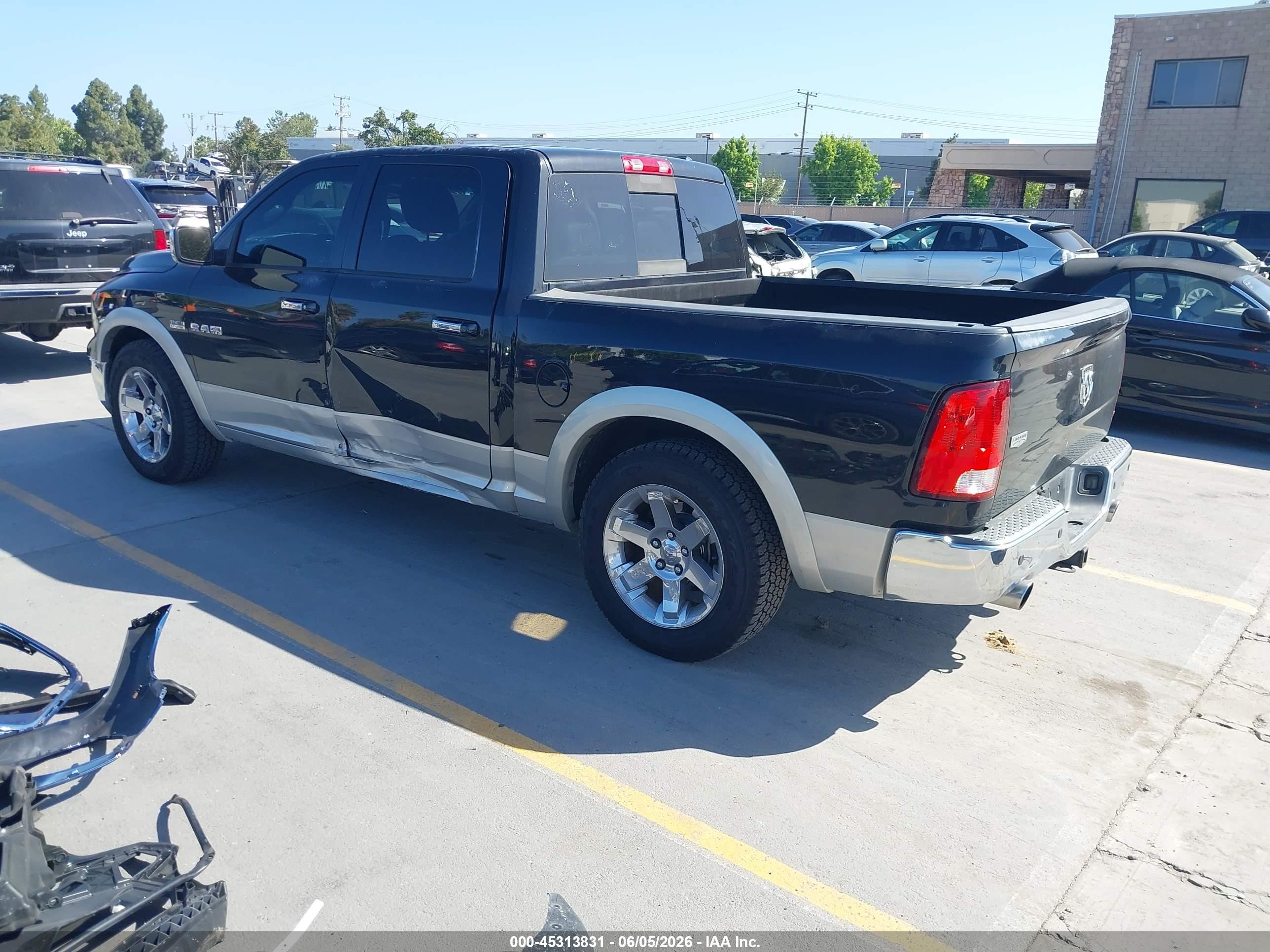 2010 Dodge Ram 1500 Laramie Black vin: 1D7RB1CT9AS246120