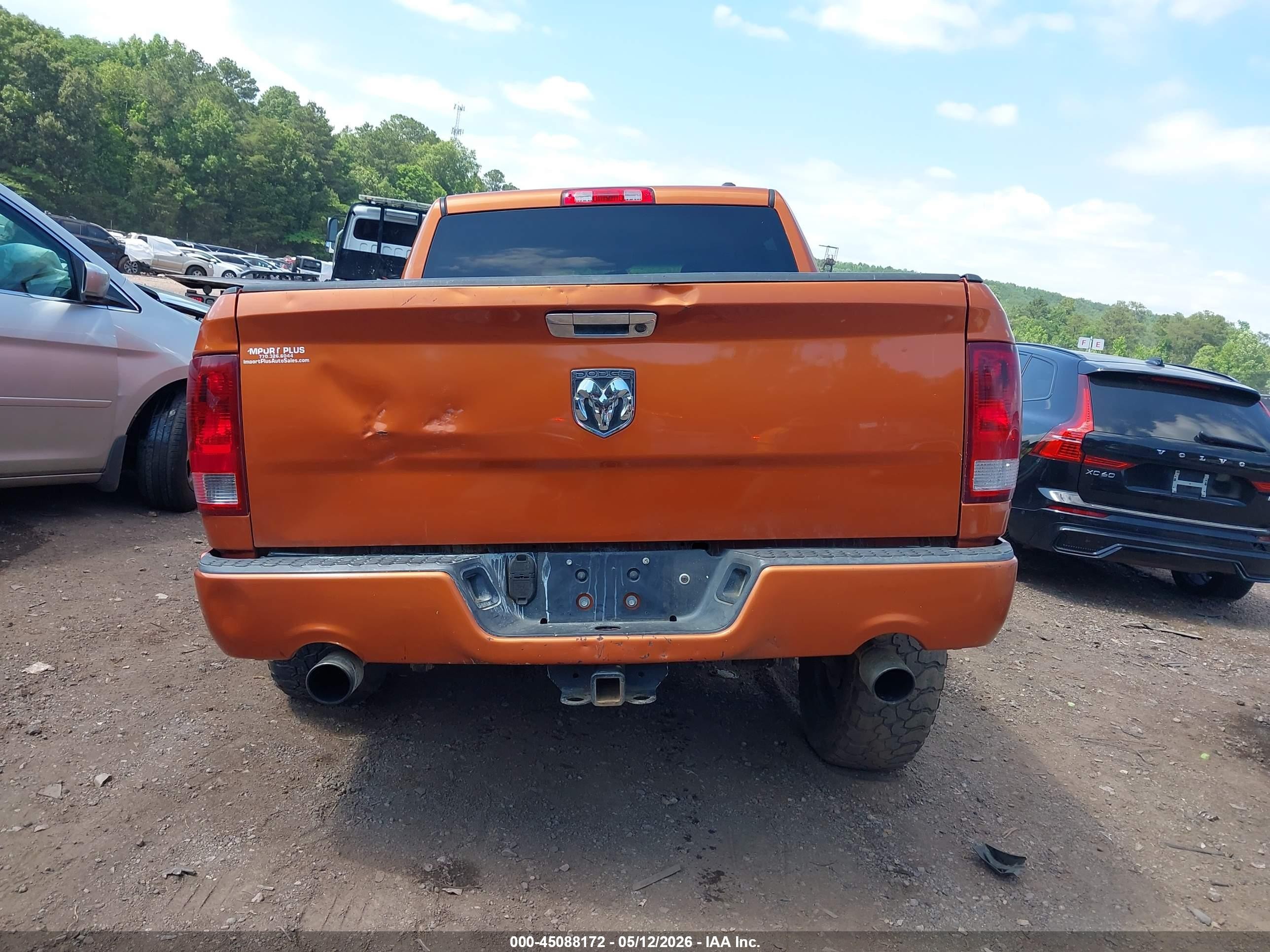 2010 Dodge Ram 1500 Slt/sport/trx Orange vin: 1D7RB1CTXAS179818