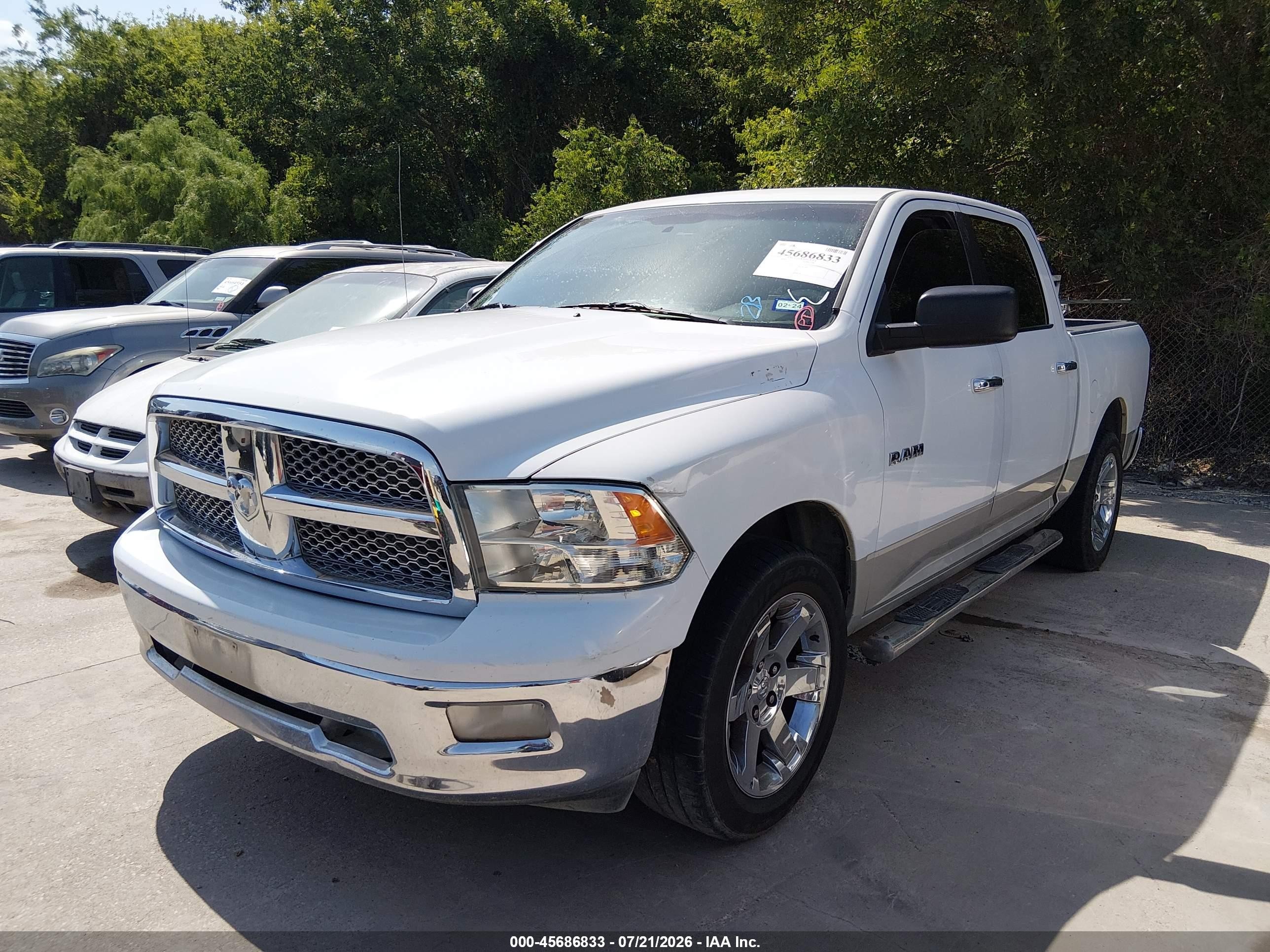 2010 Dodge Ram 1500 Laramie White vin: 1D7RB1CTXAS238561