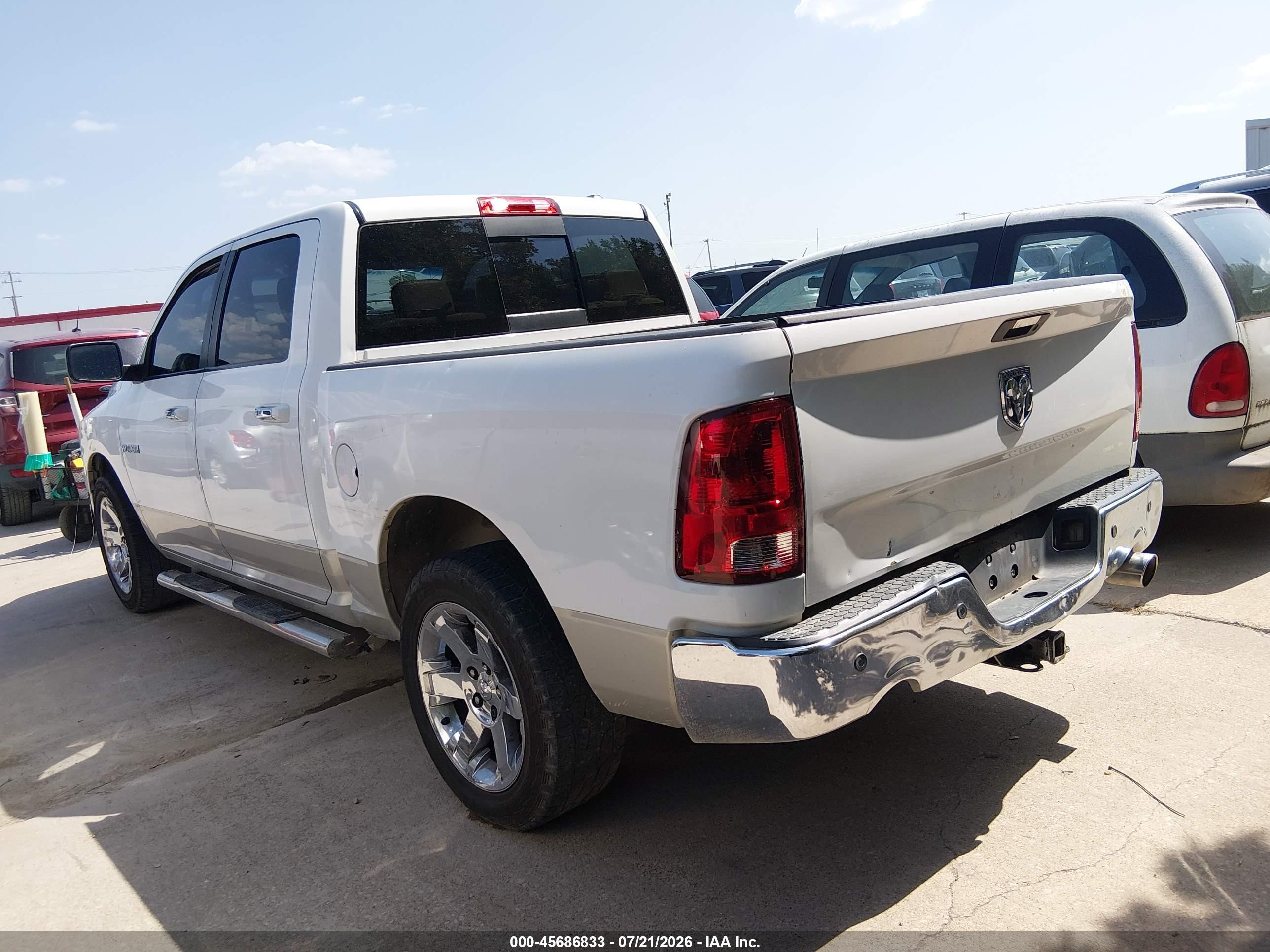 2010 Dodge Ram 1500 Laramie White vin: 1D7RB1CTXAS238561