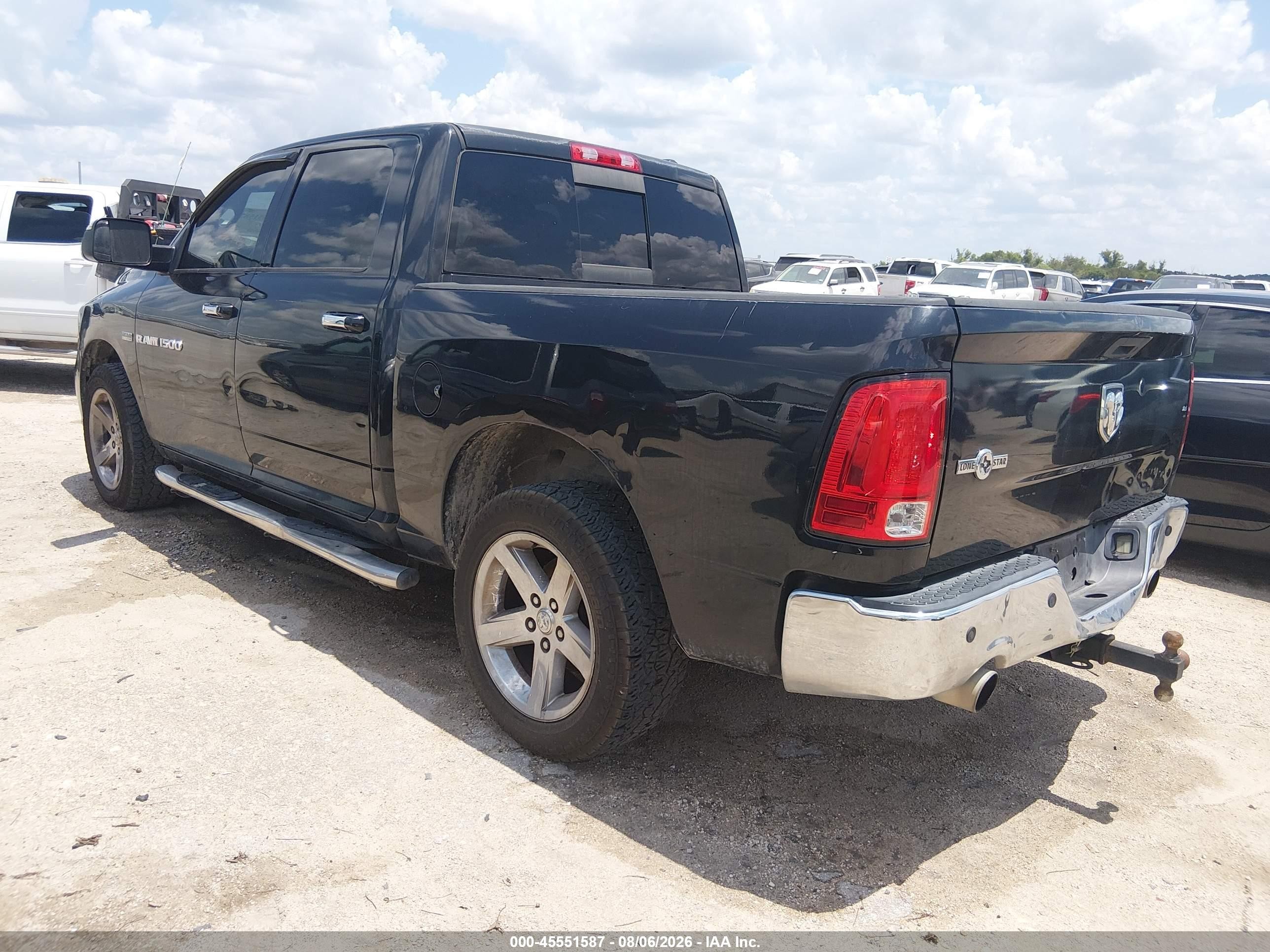 2011 Ram Ram 1500 Slt Black vin: 1D7RB1CTXBS526582