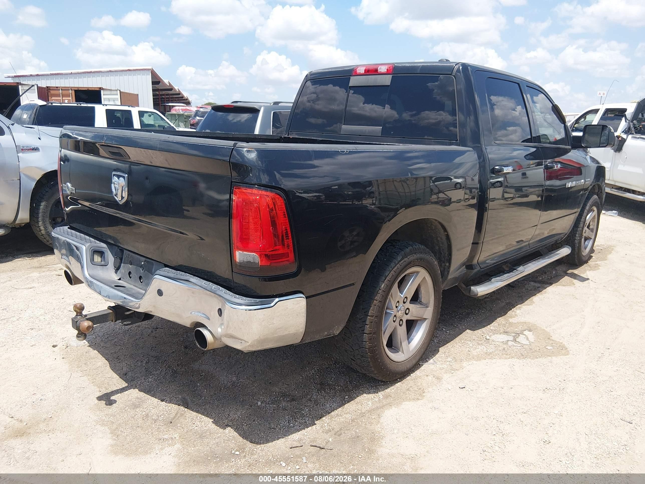 2011 Ram Ram 1500 Slt Black vin: 1D7RB1CTXBS526582