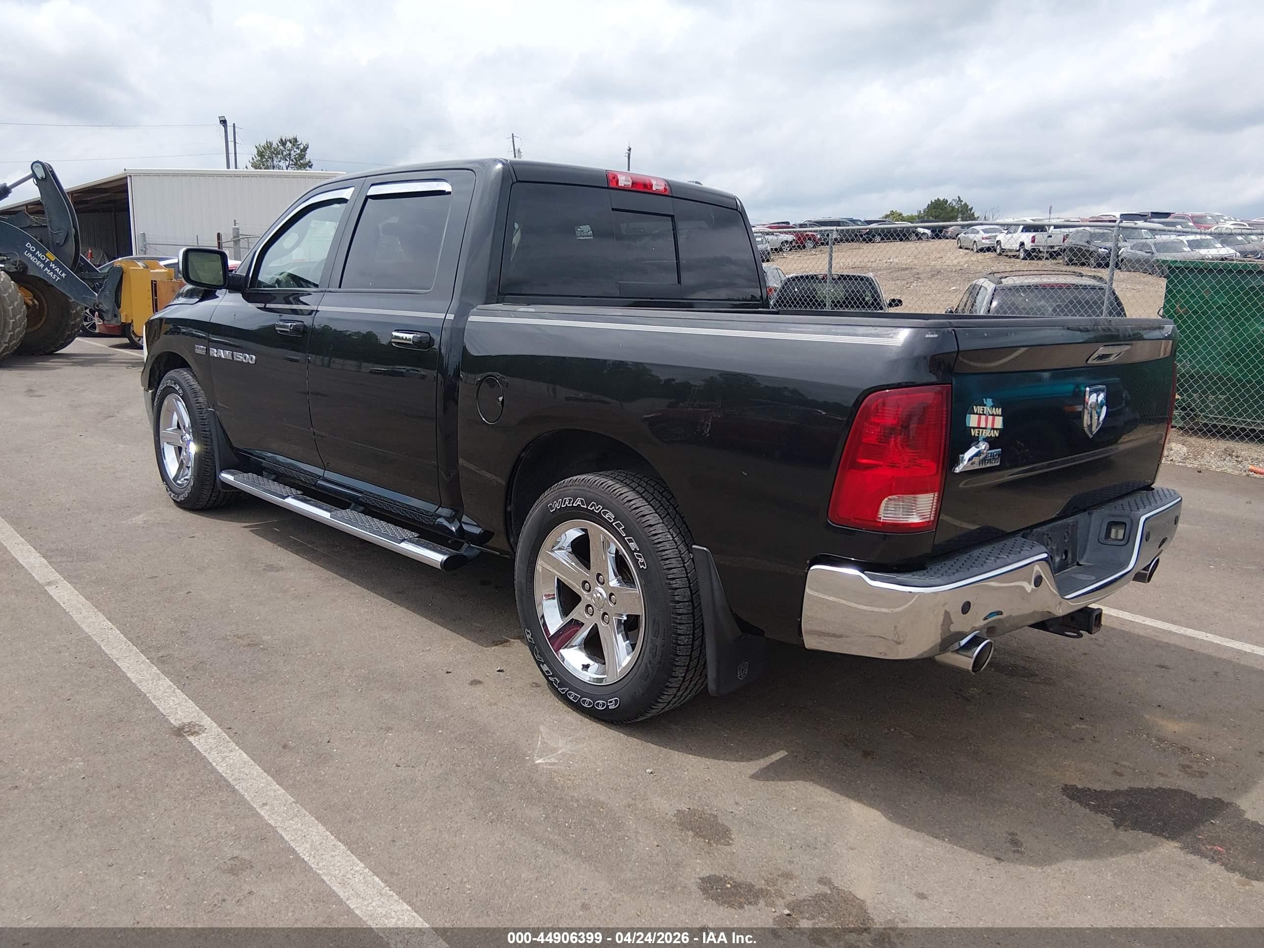 2011 Ram Ram 1500 Slt Black vin: 1D7RB1CTXBS570212