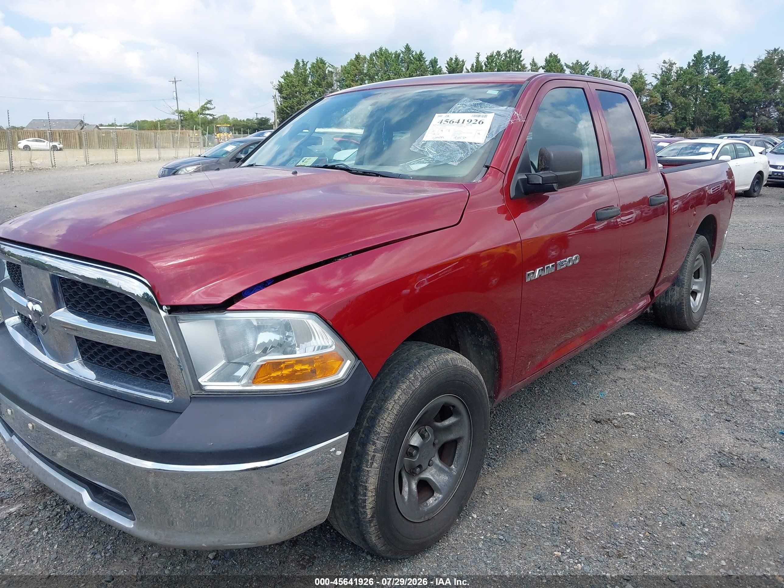 2011 Ram Ram 1500 St Burgundy vin: 1D7RB1GK2BS550263