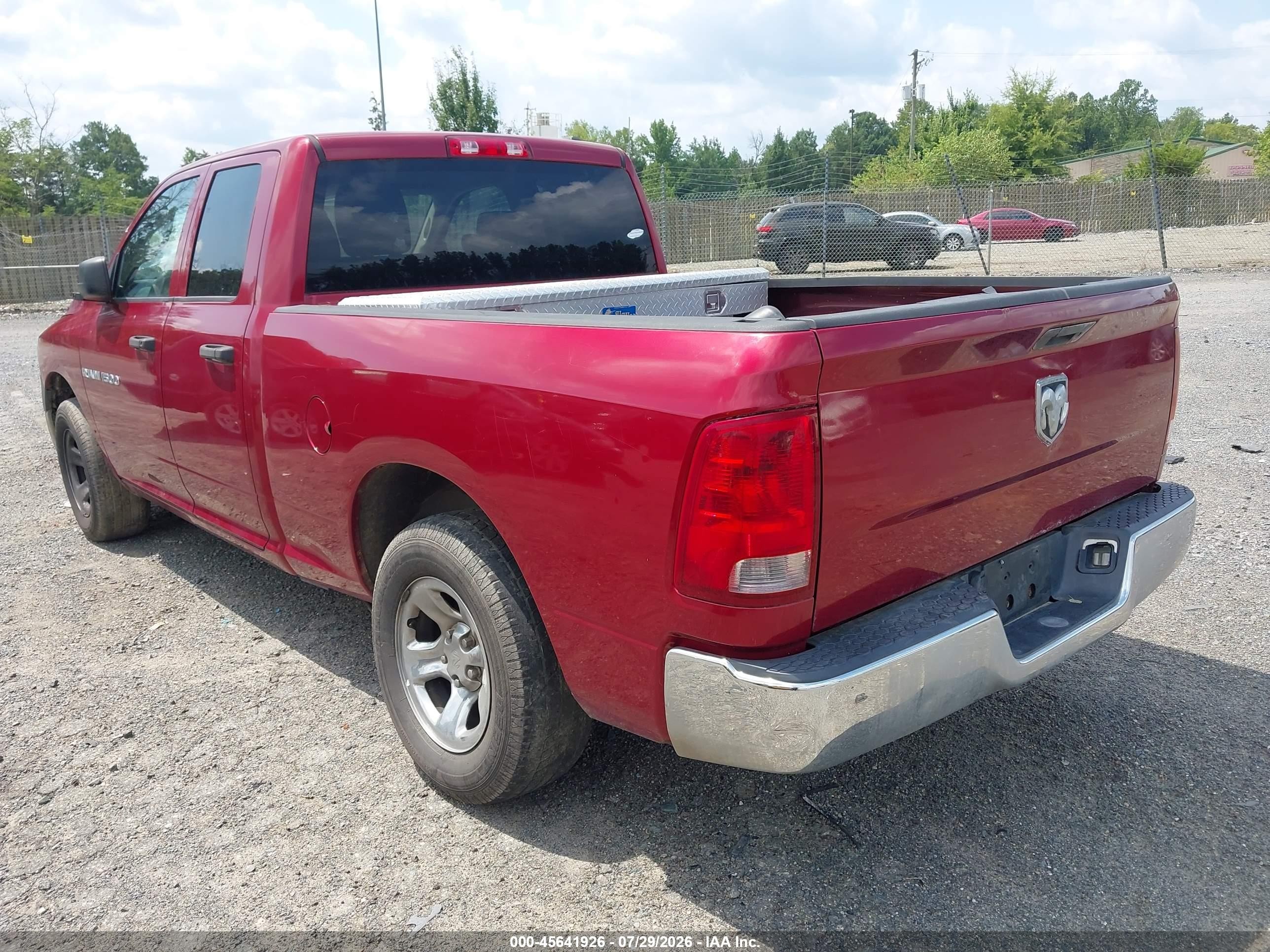 2011 Ram Ram 1500 St Burgundy vin: 1D7RB1GK2BS550263