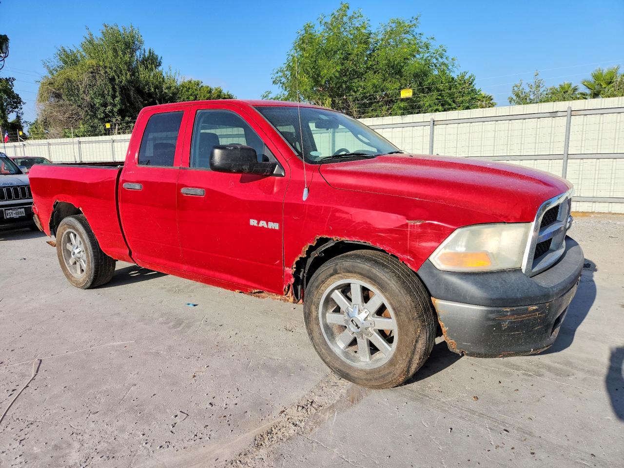 2010 Dodge Ram 1500 Red vin: 1D7RB1GK5AS214590