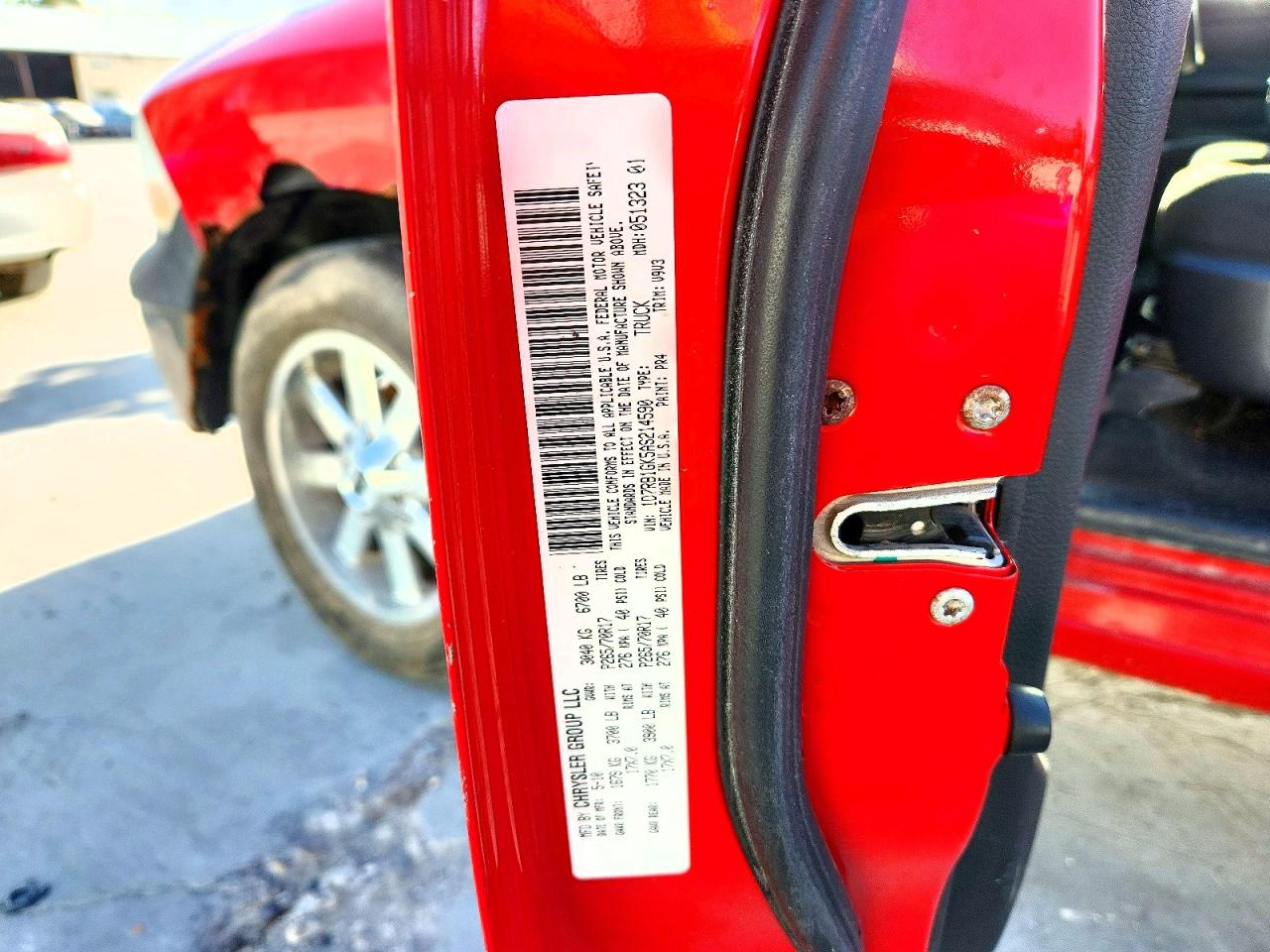2010 Dodge Ram 1500 Red vin: 1D7RB1GK5AS214590