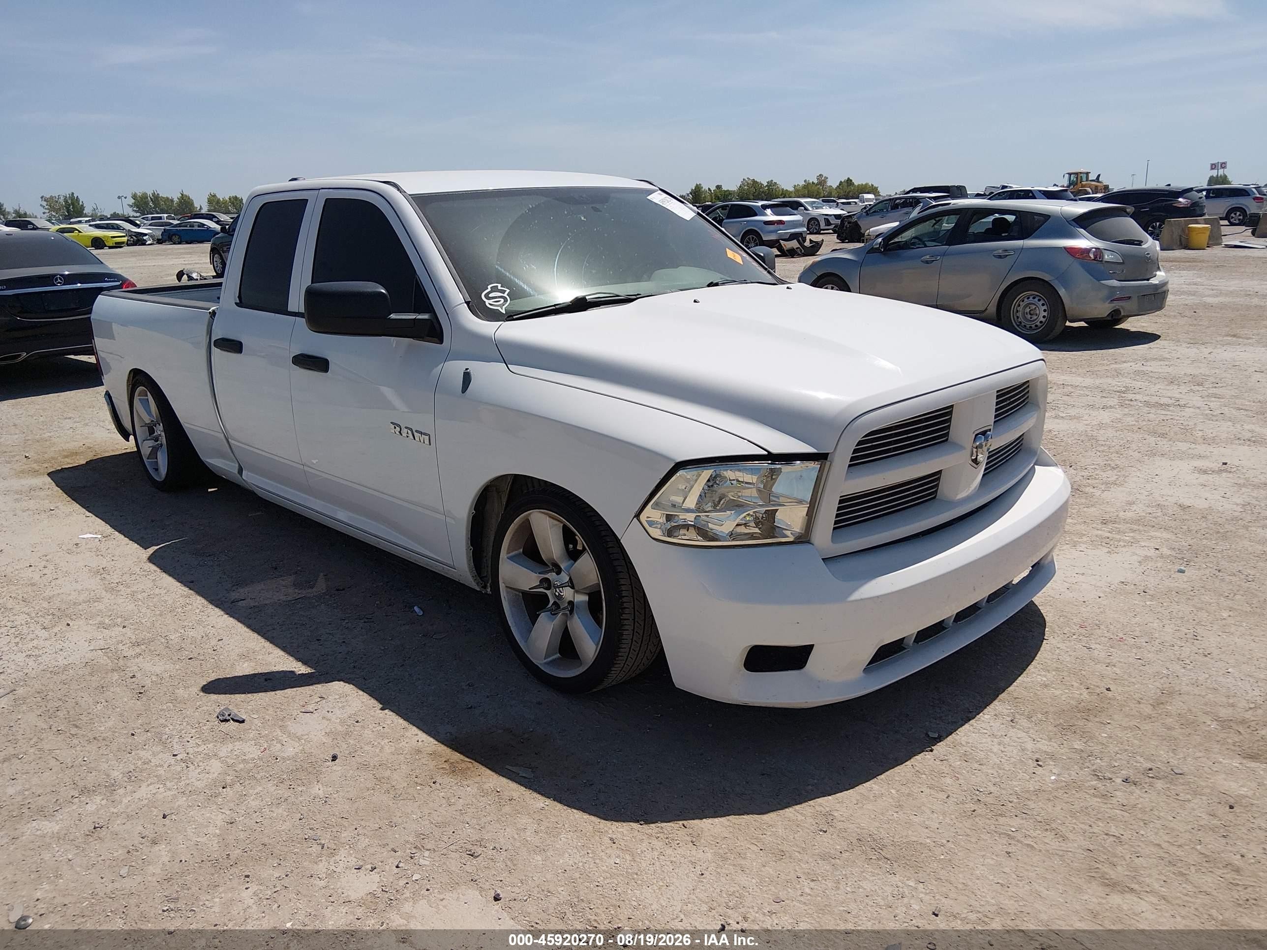 2010 Dodge Ram 1500 St White vin: 1D7RB1GK9AS179892