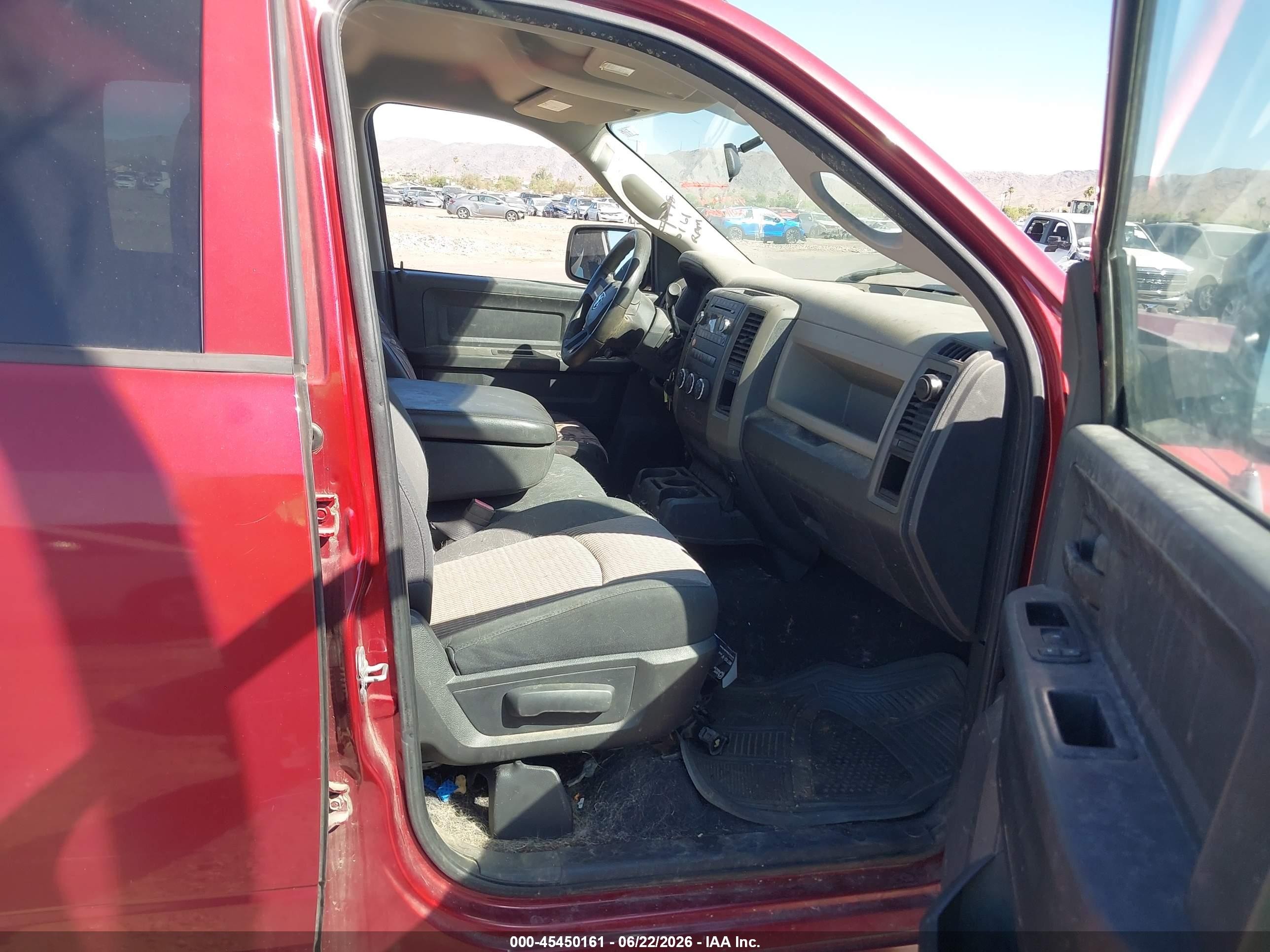 2011 Ram Ram 1500 St Burgundy vin: 1D7RB1GKXBS577985