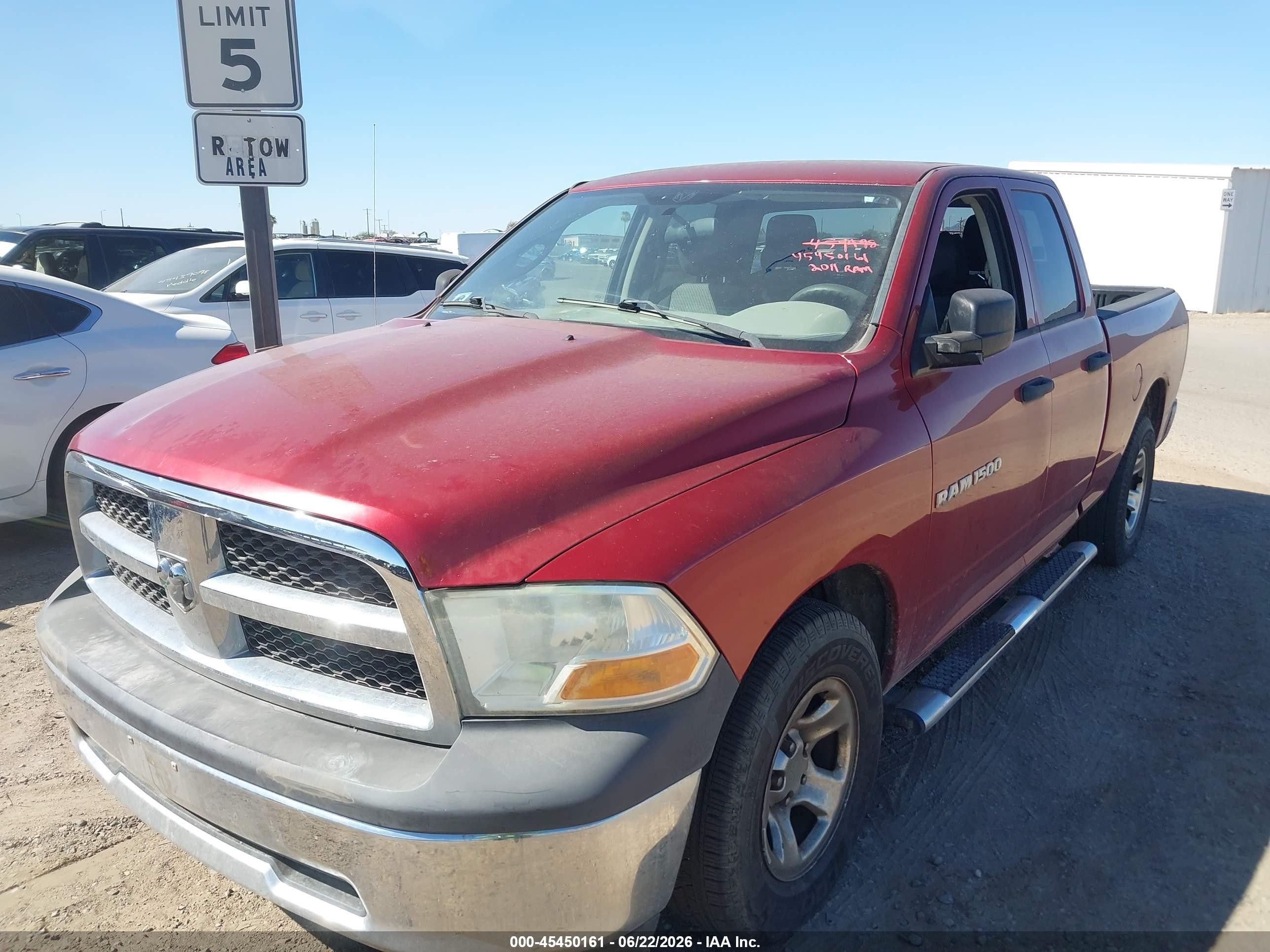 2011 Ram Ram 1500 St Burgundy vin: 1D7RB1GKXBS577985