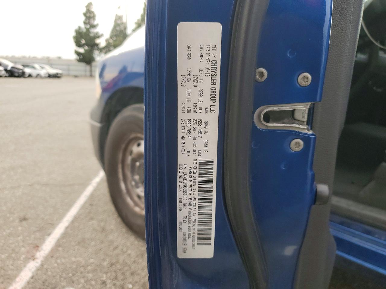 2011 Dodge Ram 1500 Blue vin: 1D7RB1GP0BS550113
