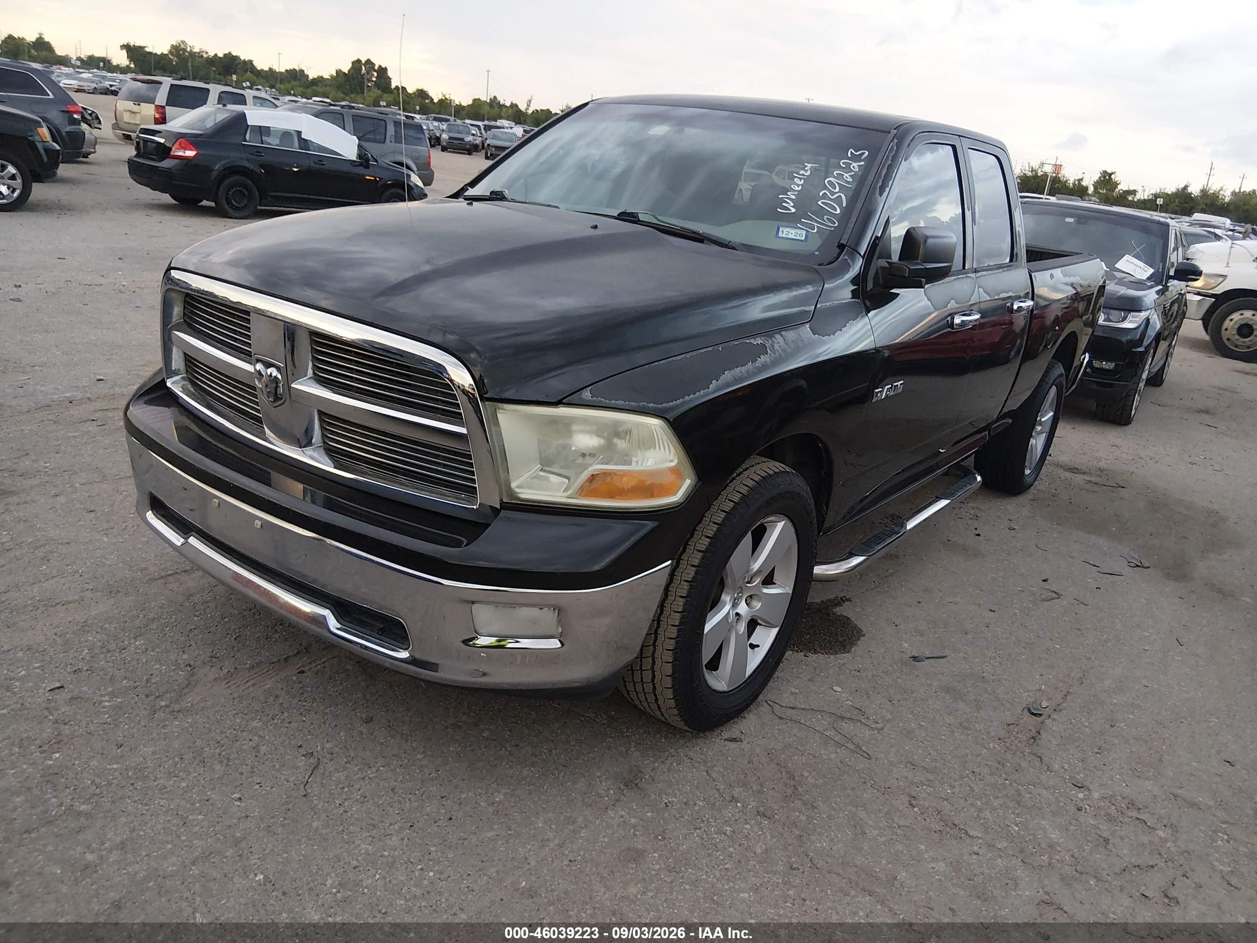 2010 Dodge Ram 1500 Slt/sport/trx Black vin: 1D7RB1GP1AS106382