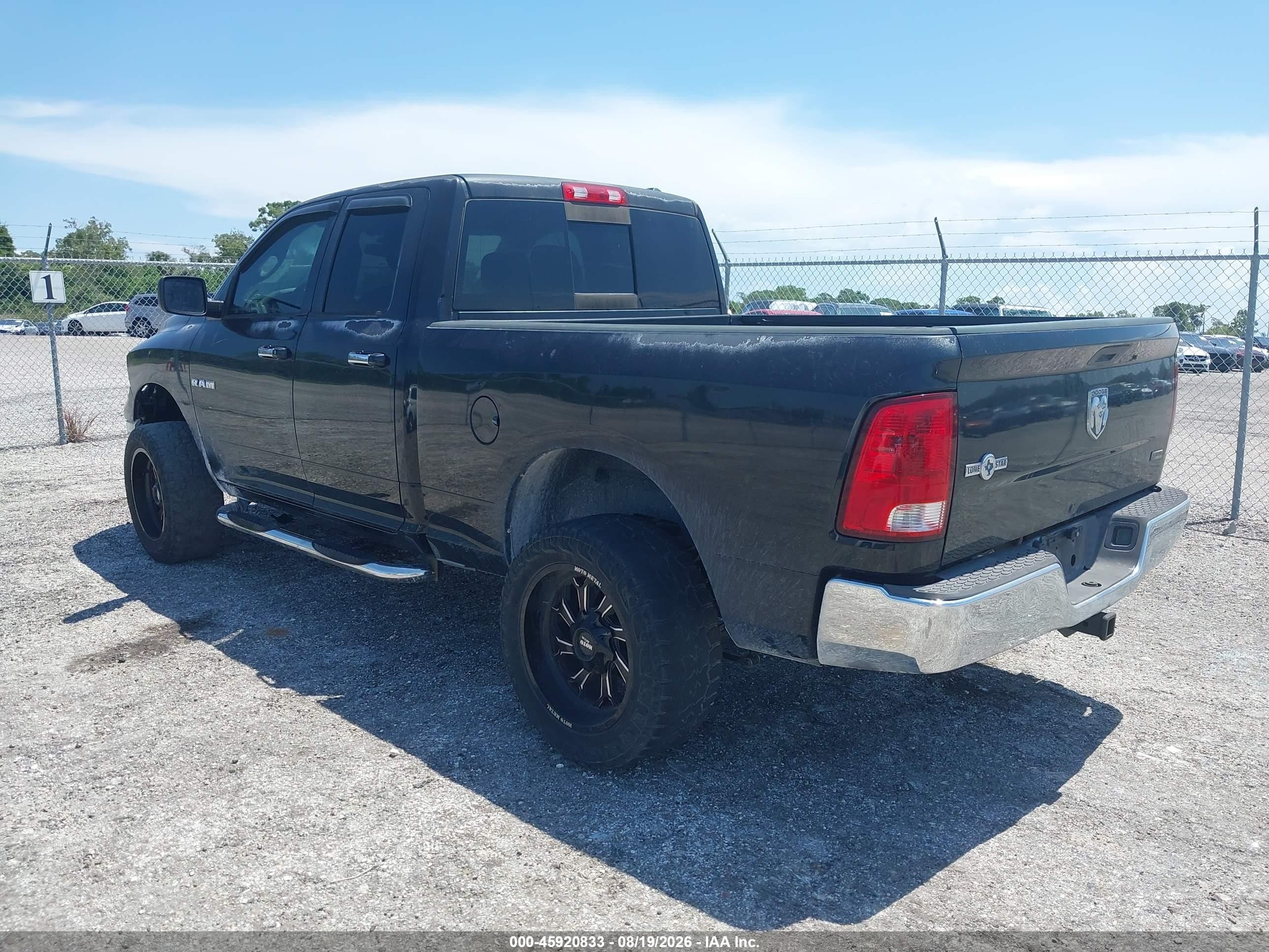 2010 Dodge Ram 1500 Slt/sport/trx Black vin: 1D7RB1GP4AS110491
