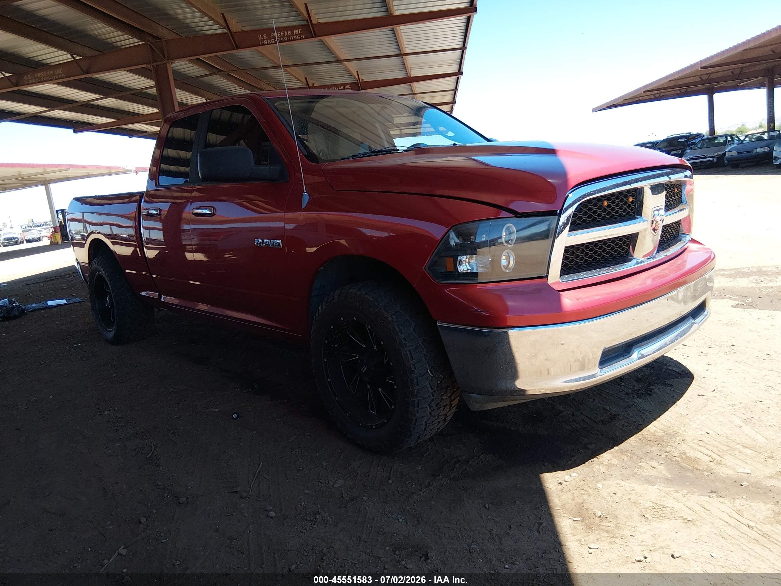 2010 Dodge Ram 1500 Slt/sport/trx Red vin: 1D7RB1GP4AS180699