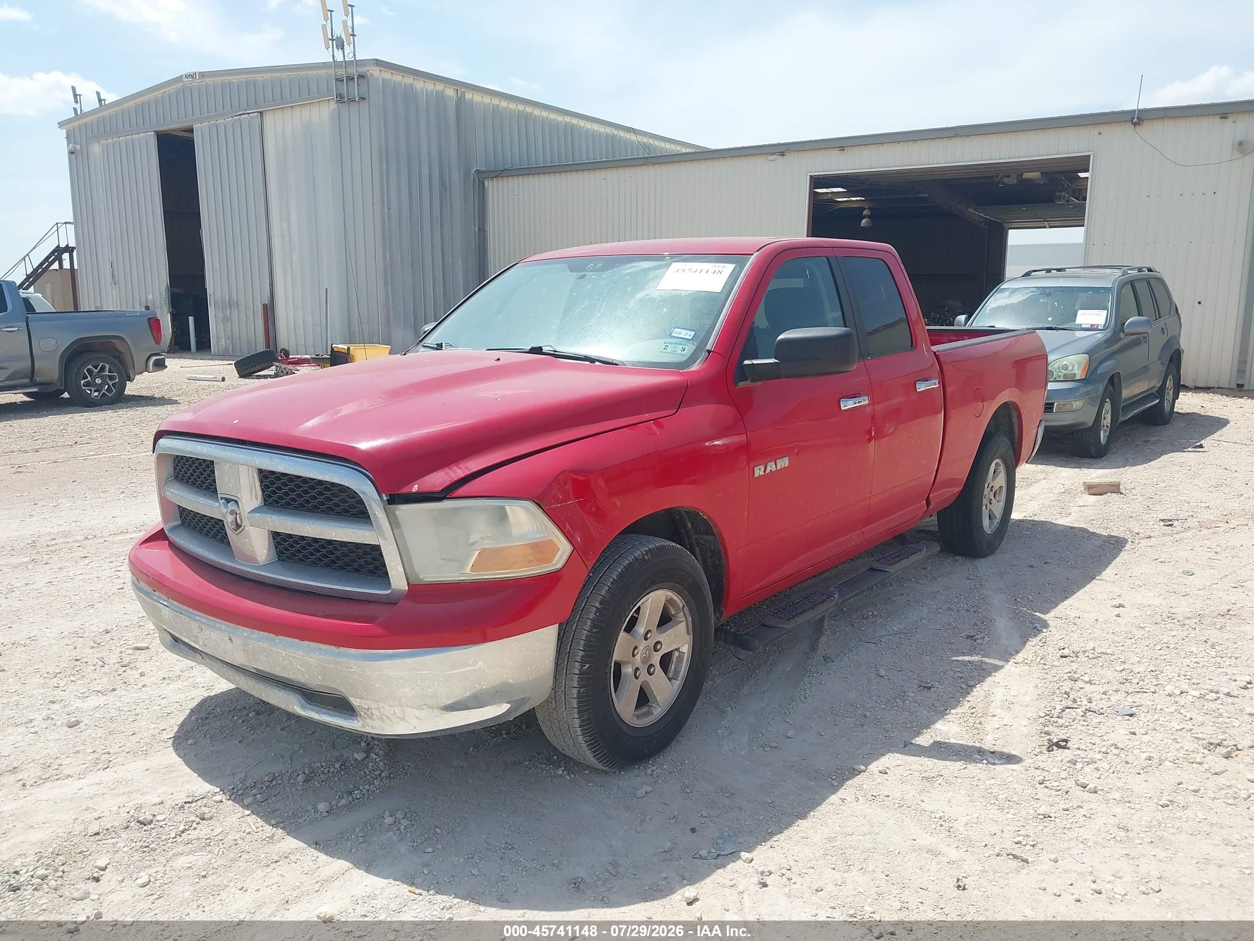 2010 Dodge Ram 1500 Slt/sport/trx Red vin: 1D7RB1GP5AS134377