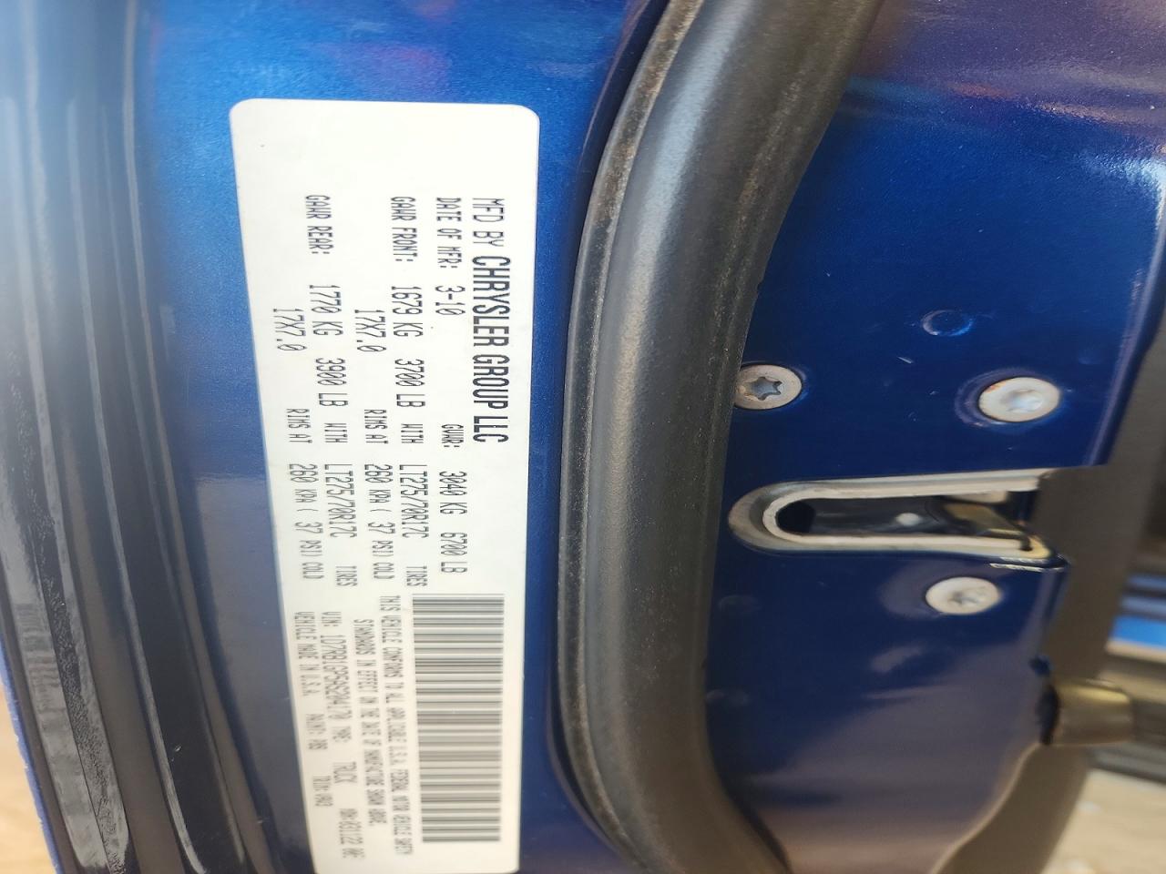 2010 Dodge Ram 1500 Blue vin: 1D7RB1GP5AS204170