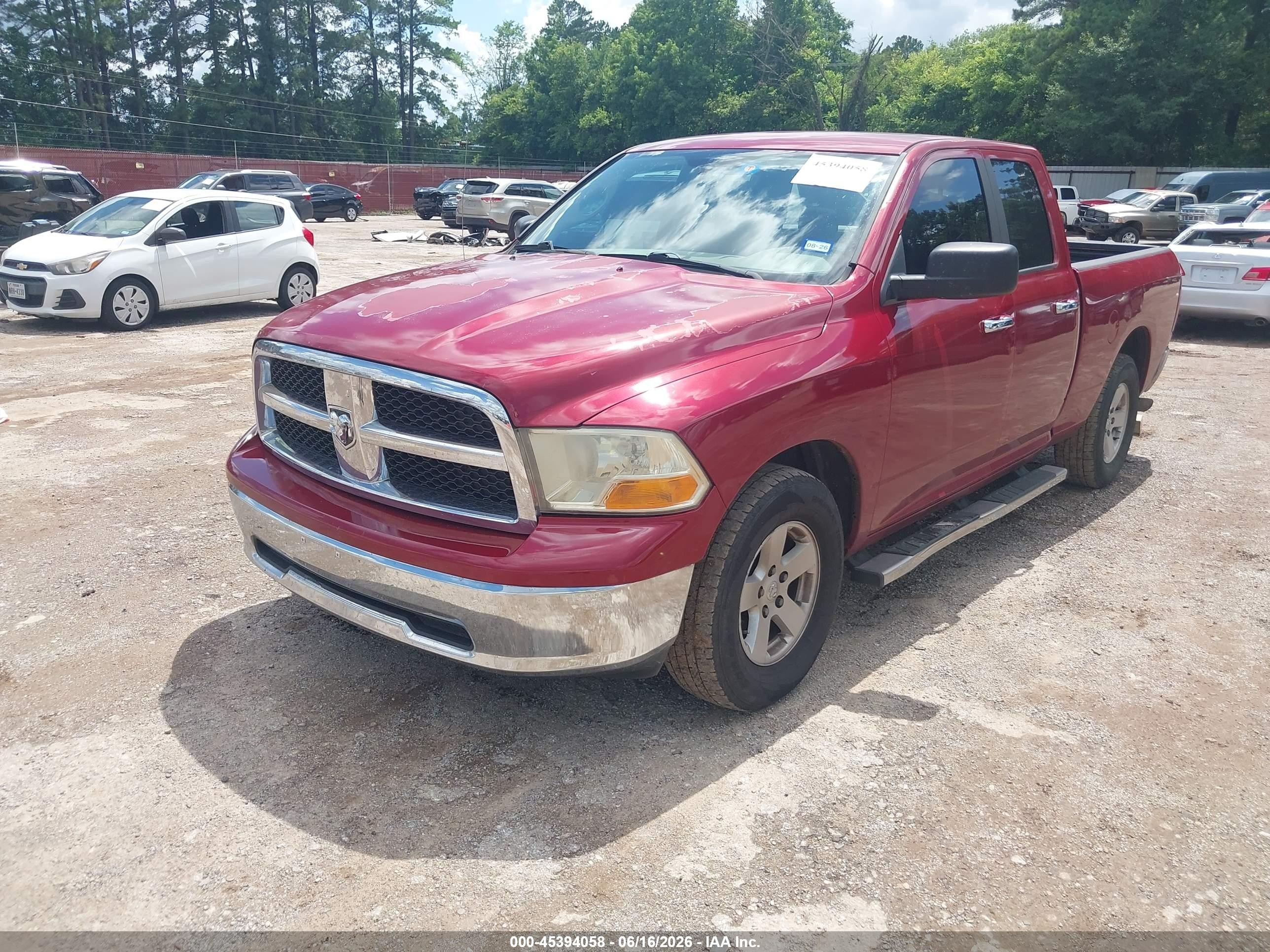 2010 Dodge Ram 1500 Slt/sport/trx Maroon vin: 1D7RB1GP5AS214584