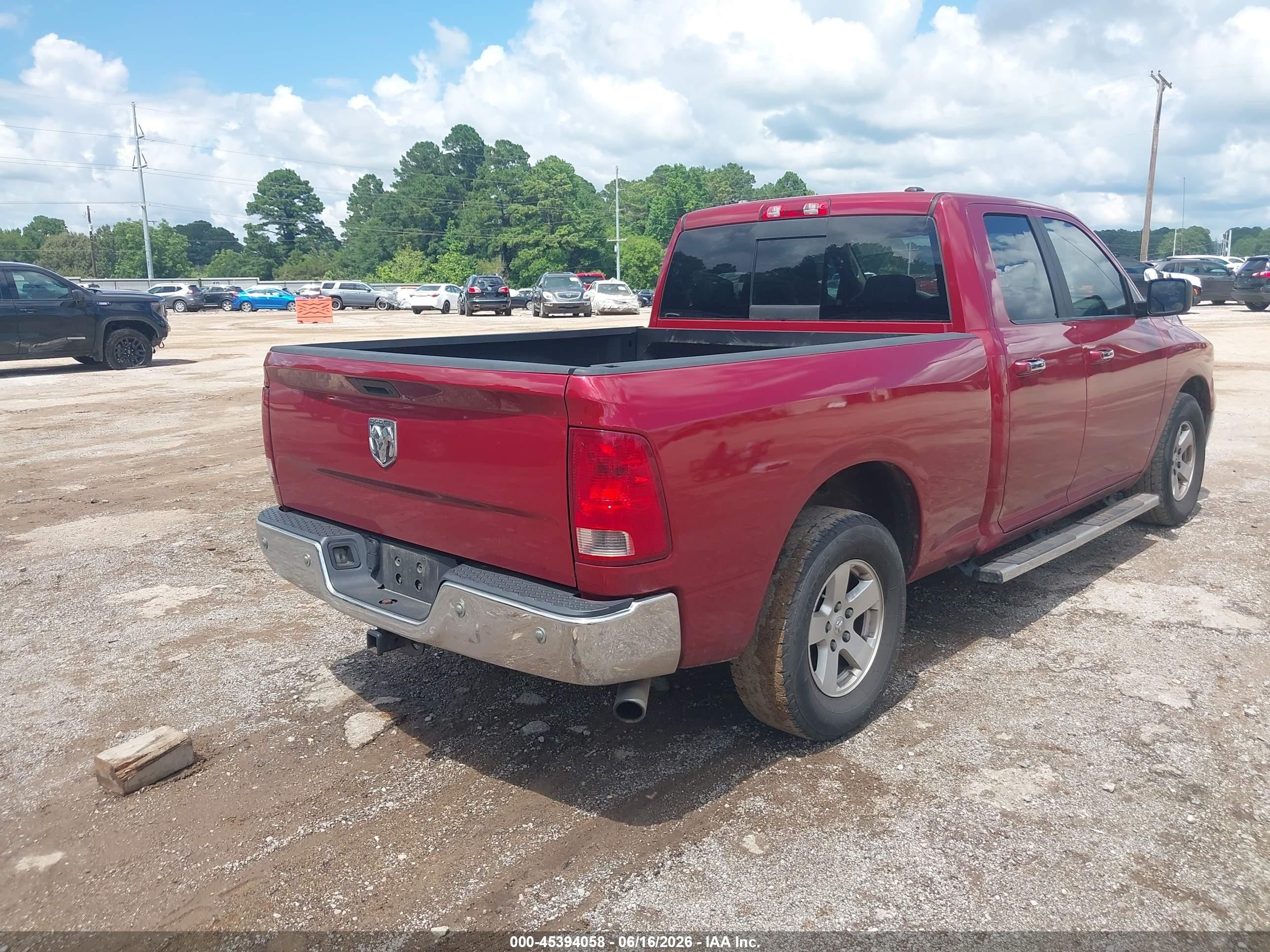 2010 Dodge Ram 1500 Slt/sport/trx Maroon vin: 1D7RB1GP5AS214584