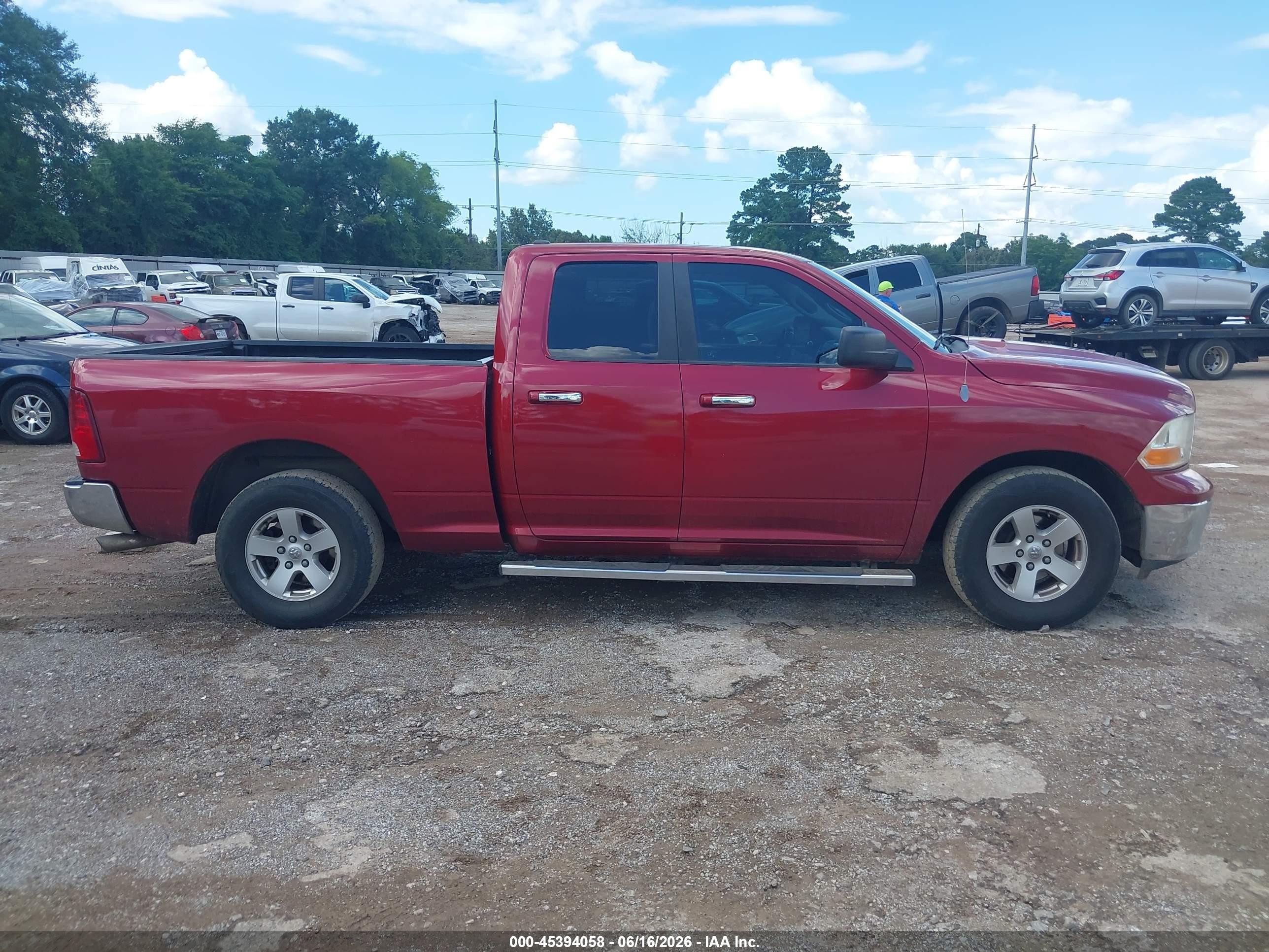 2010 Dodge Ram 1500 Slt/sport/trx Maroon vin: 1D7RB1GP5AS214584