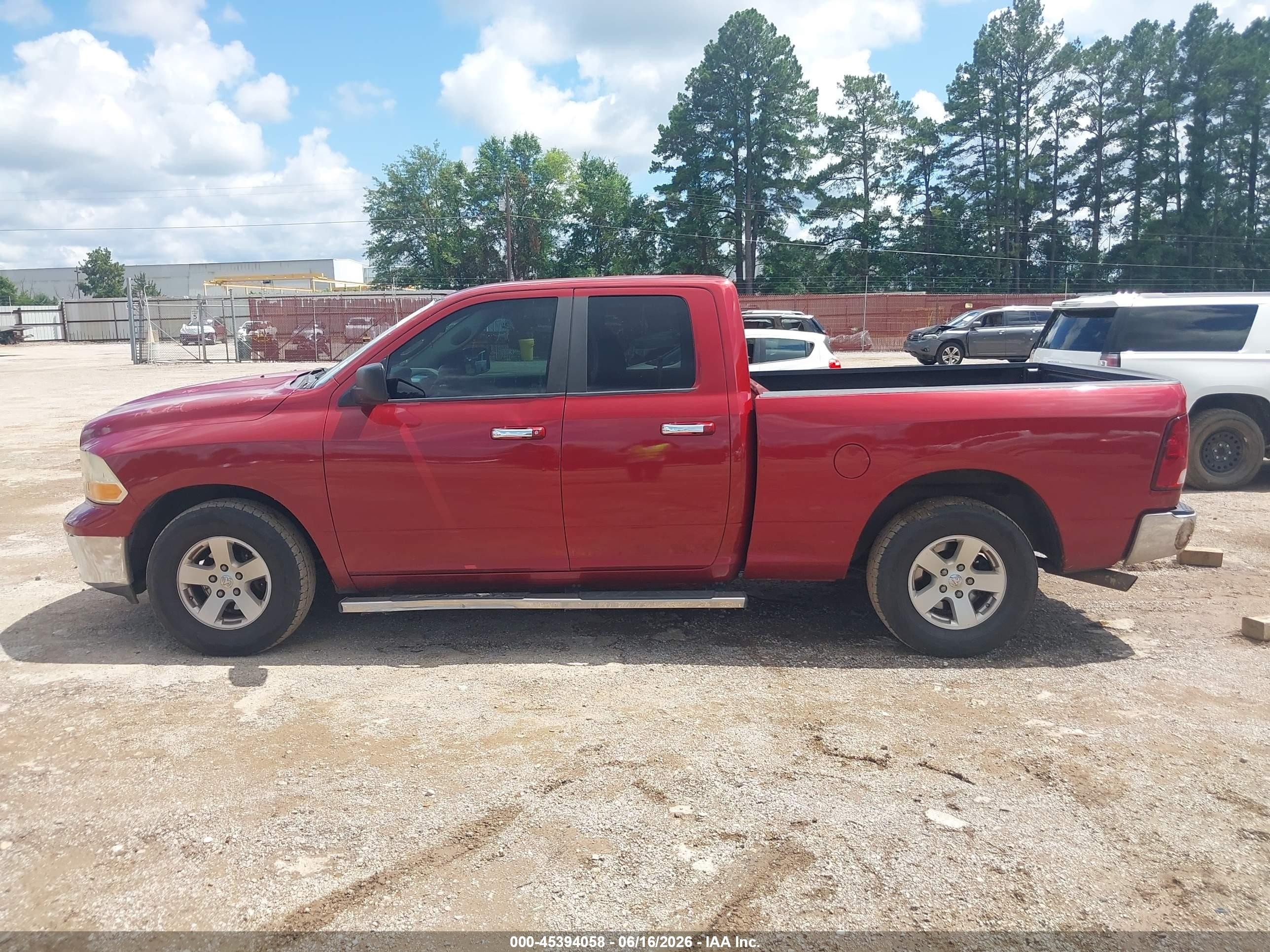 2010 Dodge Ram 1500 Slt/sport/trx Maroon vin: 1D7RB1GP5AS214584