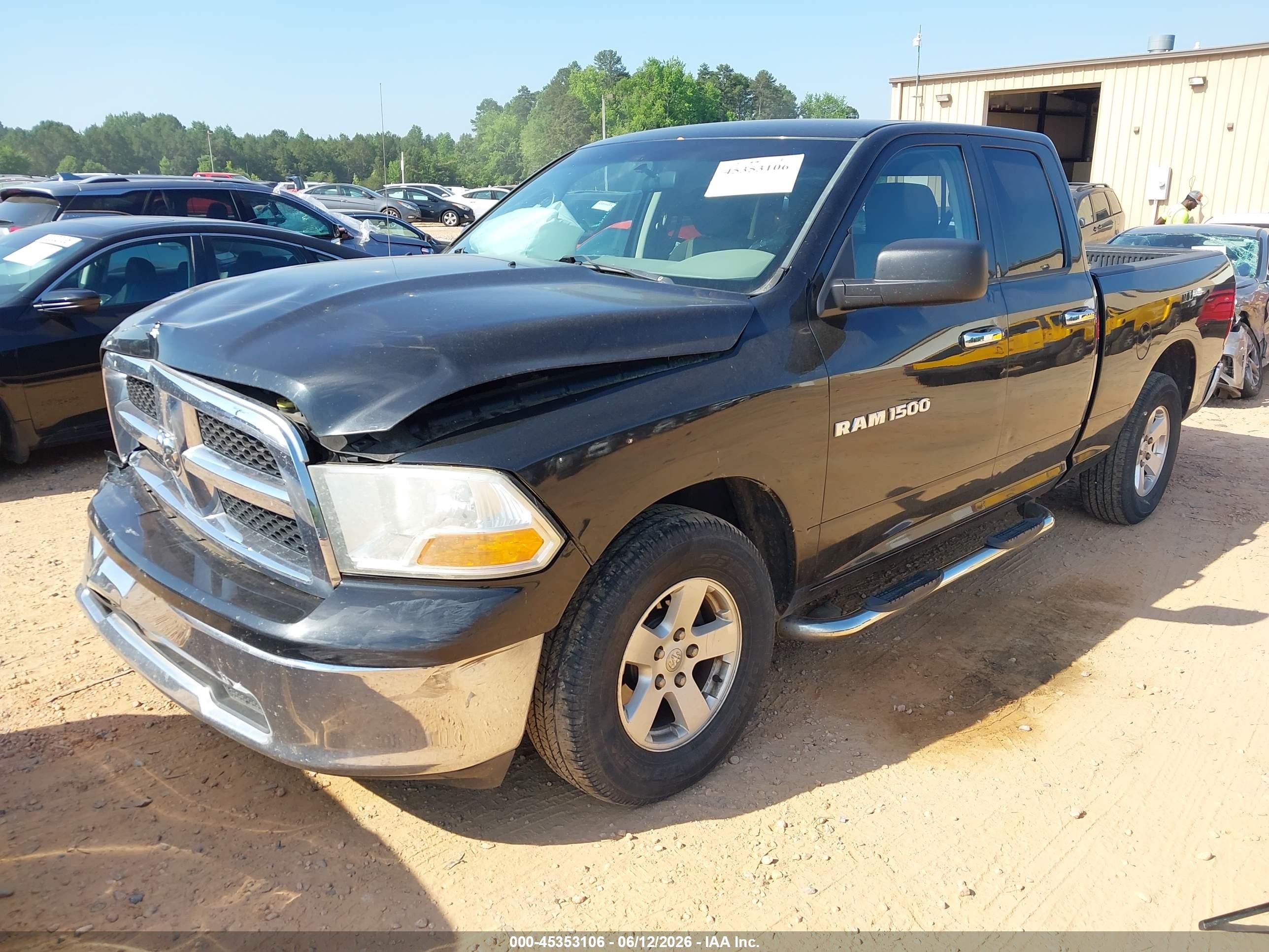 2011 Ram Ram 1500 Slt Black vin: 1D7RB1GP9BS504859