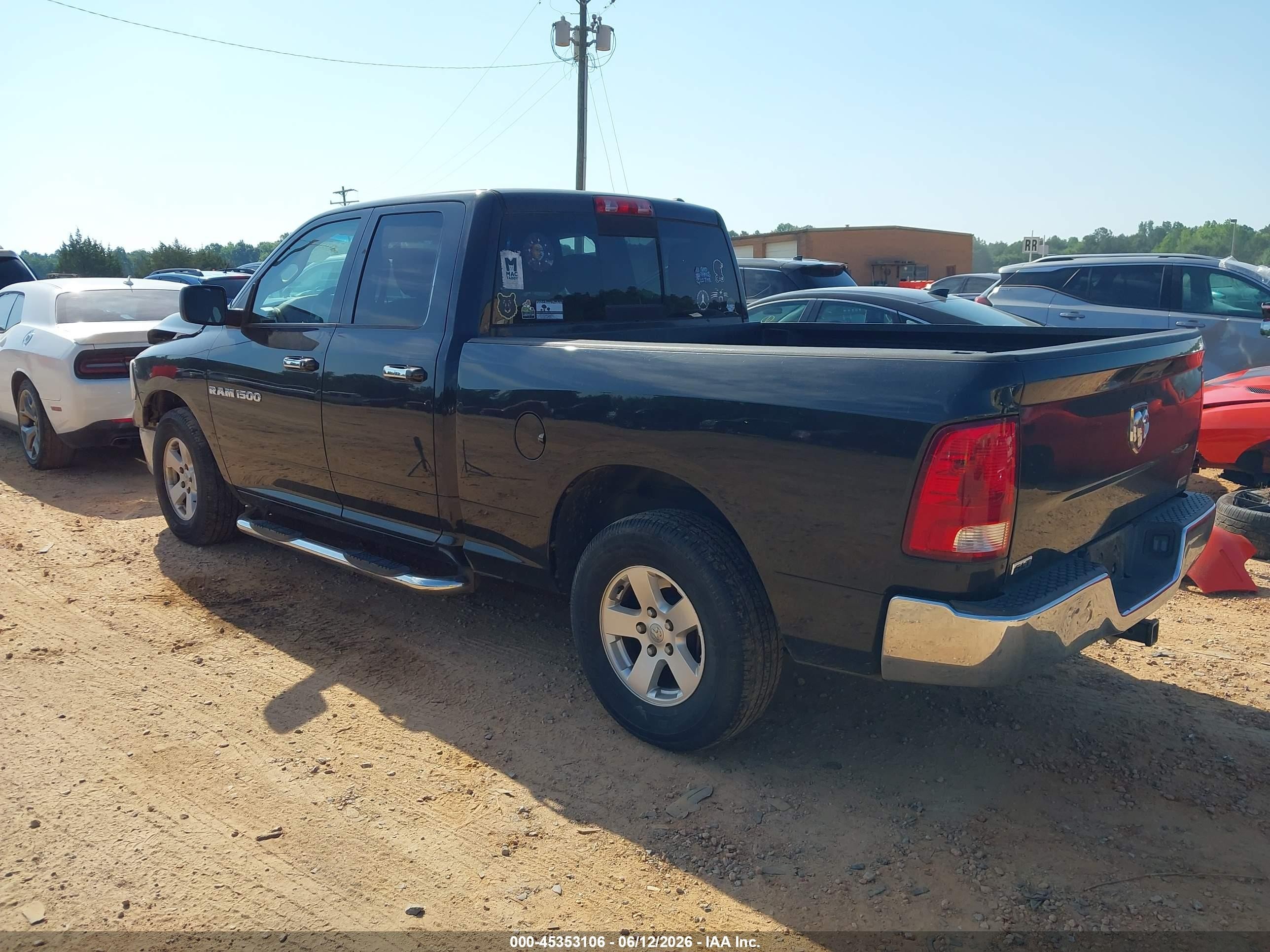 2011 Ram Ram 1500 Slt Black vin: 1D7RB1GP9BS504859