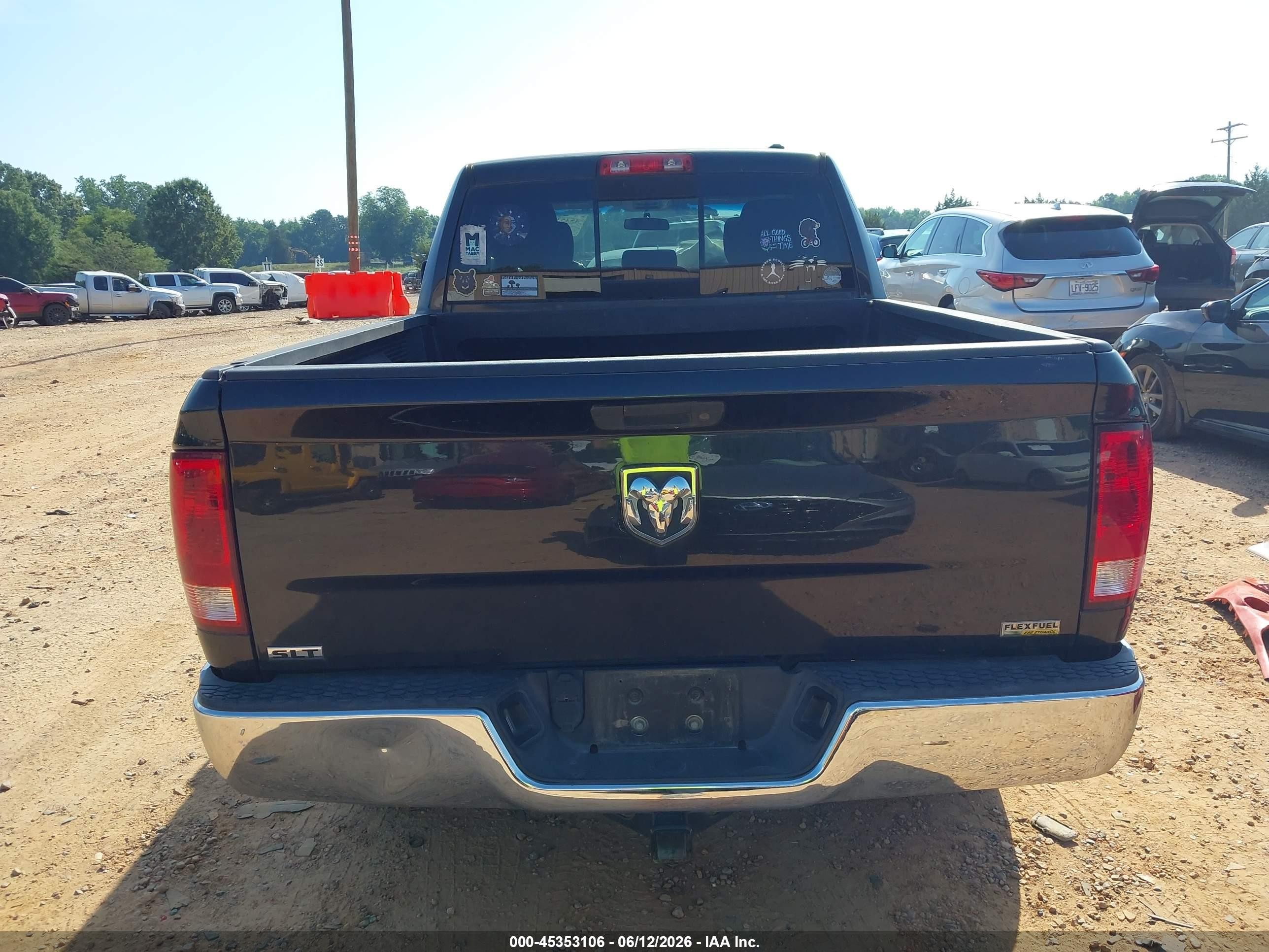 2011 Ram Ram 1500 Slt Black vin: 1D7RB1GP9BS504859