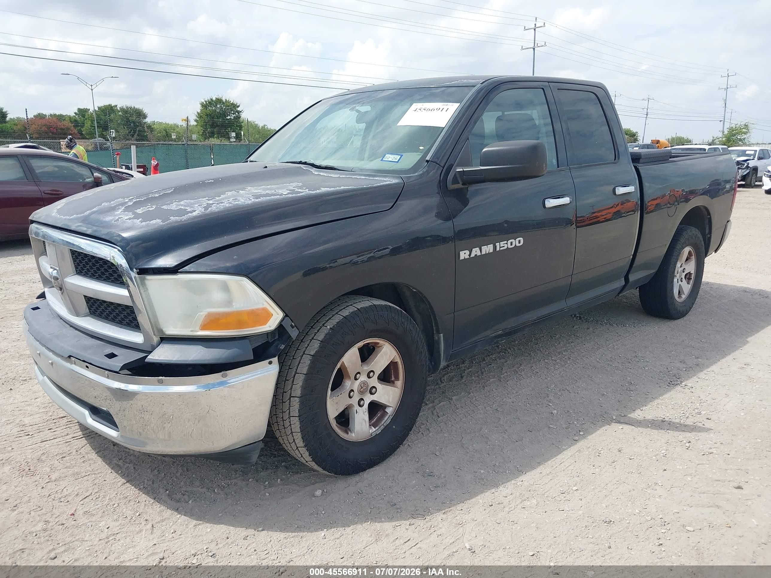 2011 Ram Ram 1500 Slt Черный vin: 1D7RB1GPXBS608874