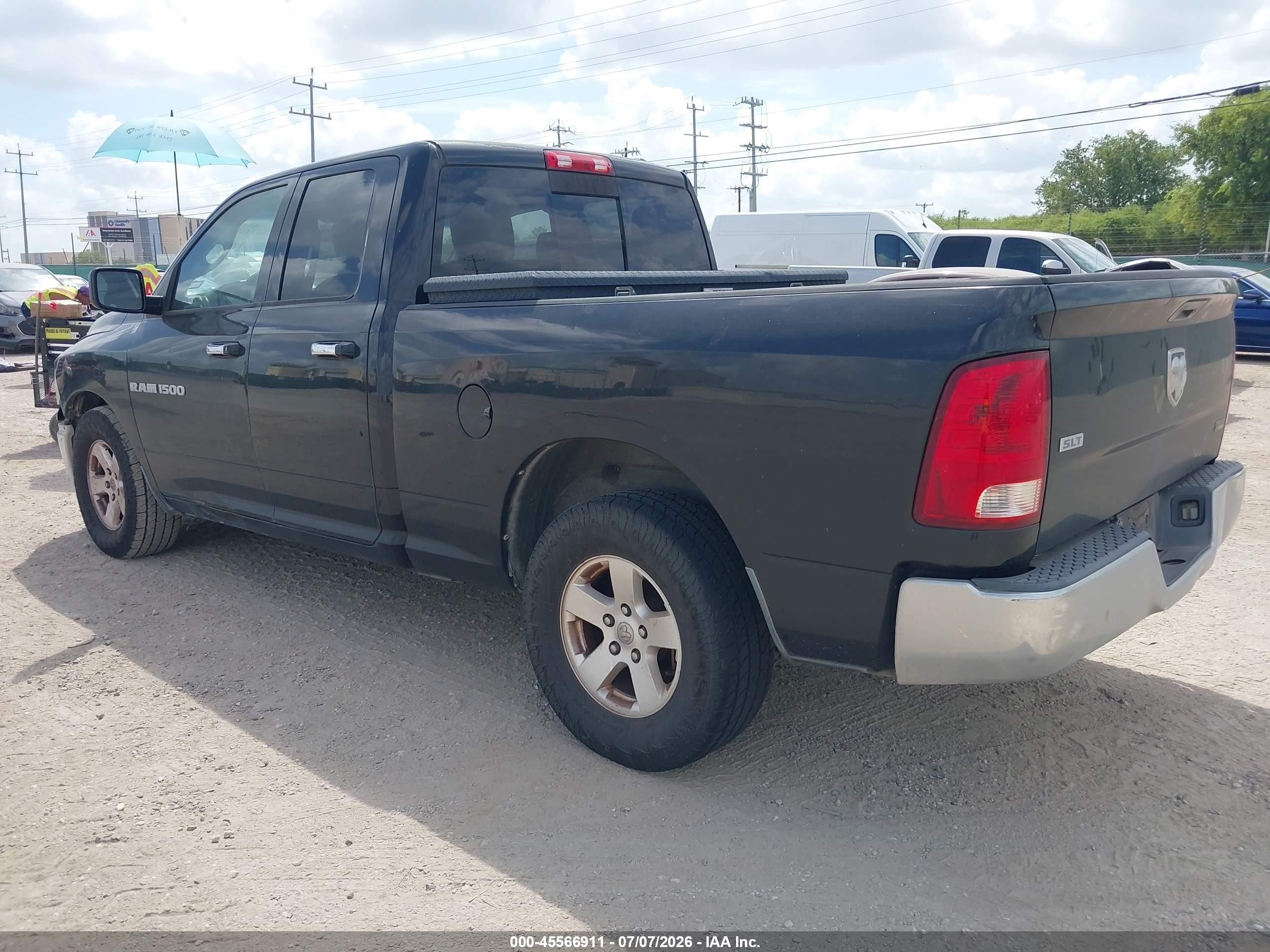 2011 Ram Ram 1500 Slt Черный vin: 1D7RB1GPXBS608874