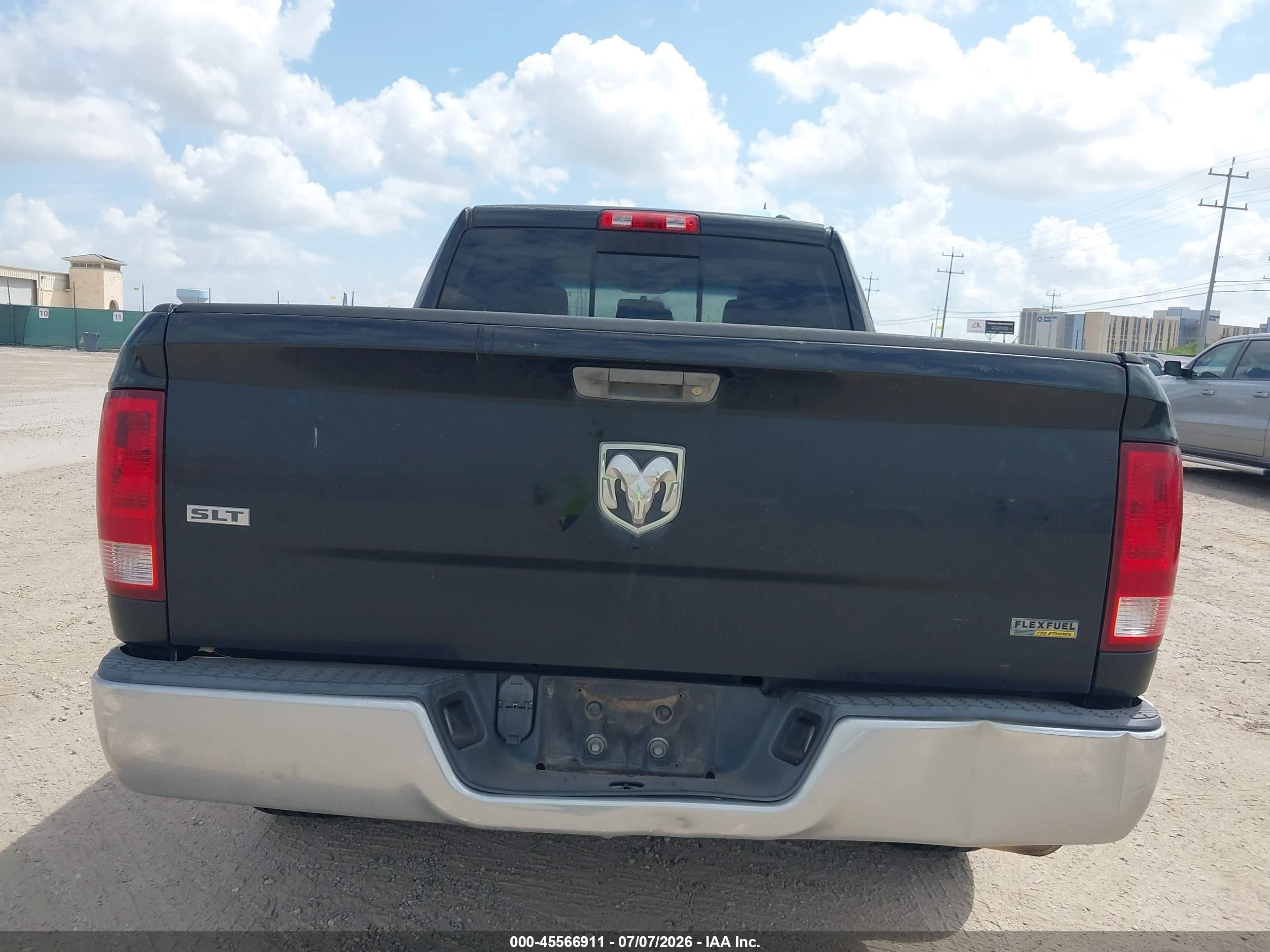 2011 Ram Ram 1500 Slt Черный vin: 1D7RB1GPXBS608874