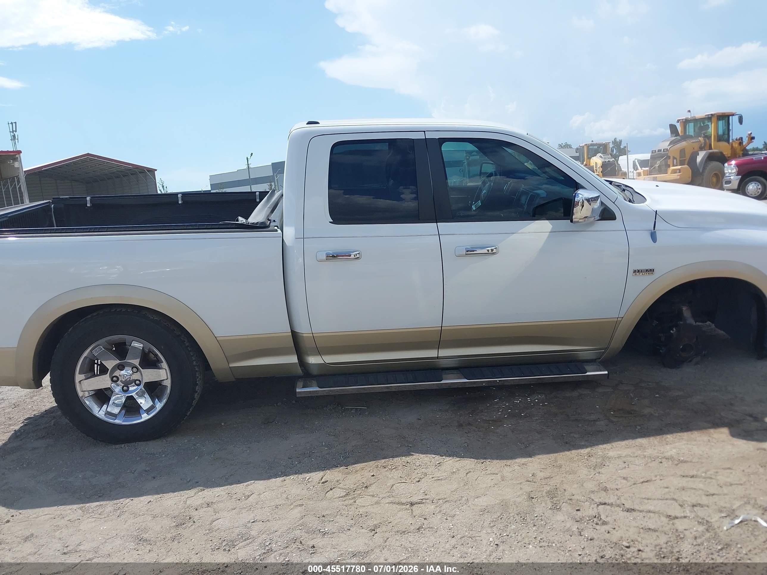 2011 Ram Ram 1500 Laramie White vin: 1D7RB1GT1BS548058
