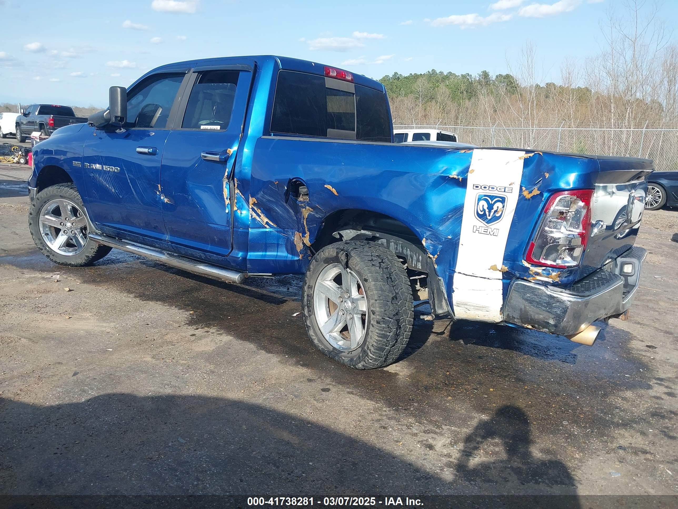 2011 Ram Ram 1500 Slt Синий vin: 1D7RB1GT1BS635636