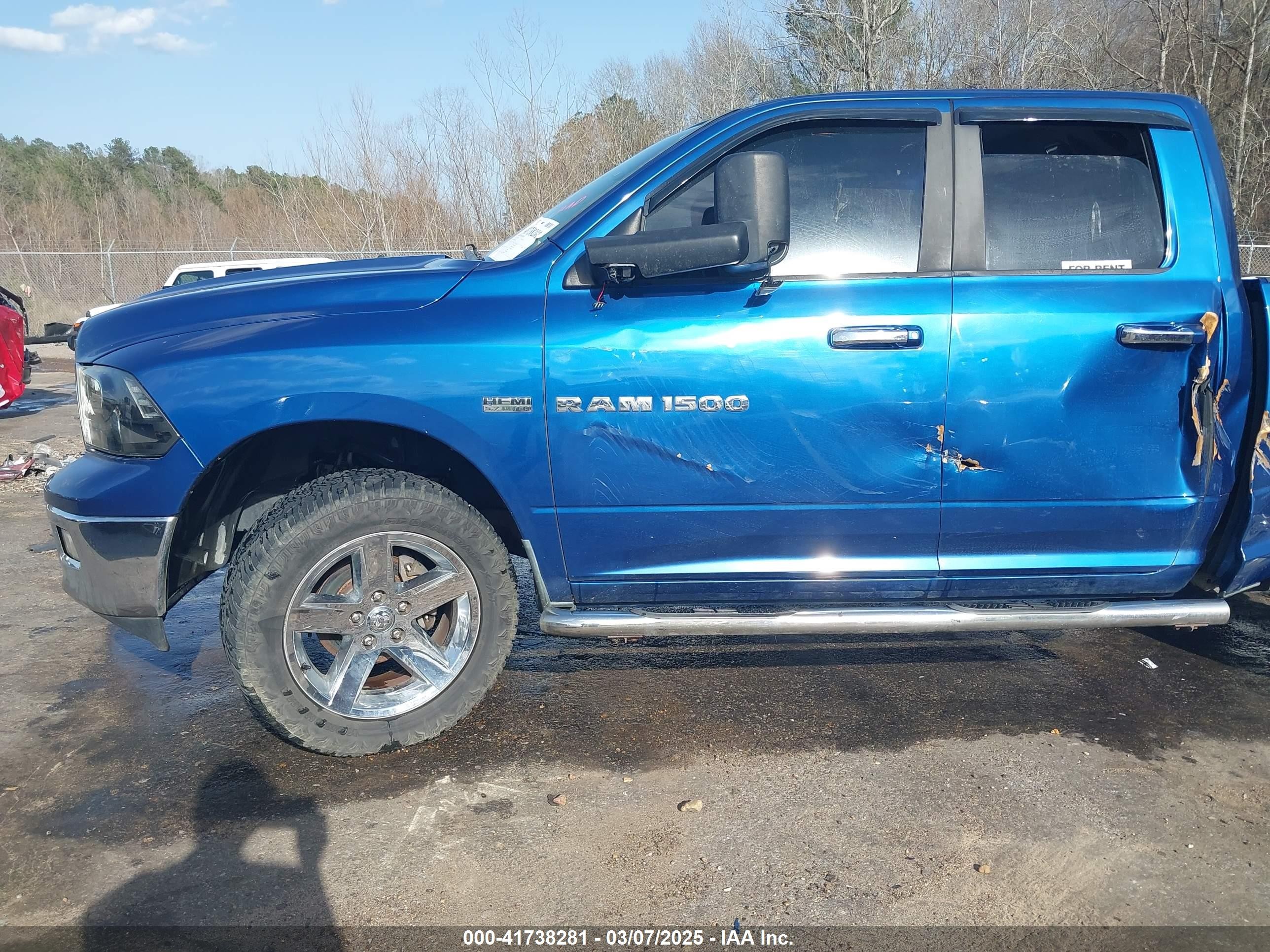 2011 Ram Ram 1500 Slt Синий vin: 1D7RB1GT1BS635636