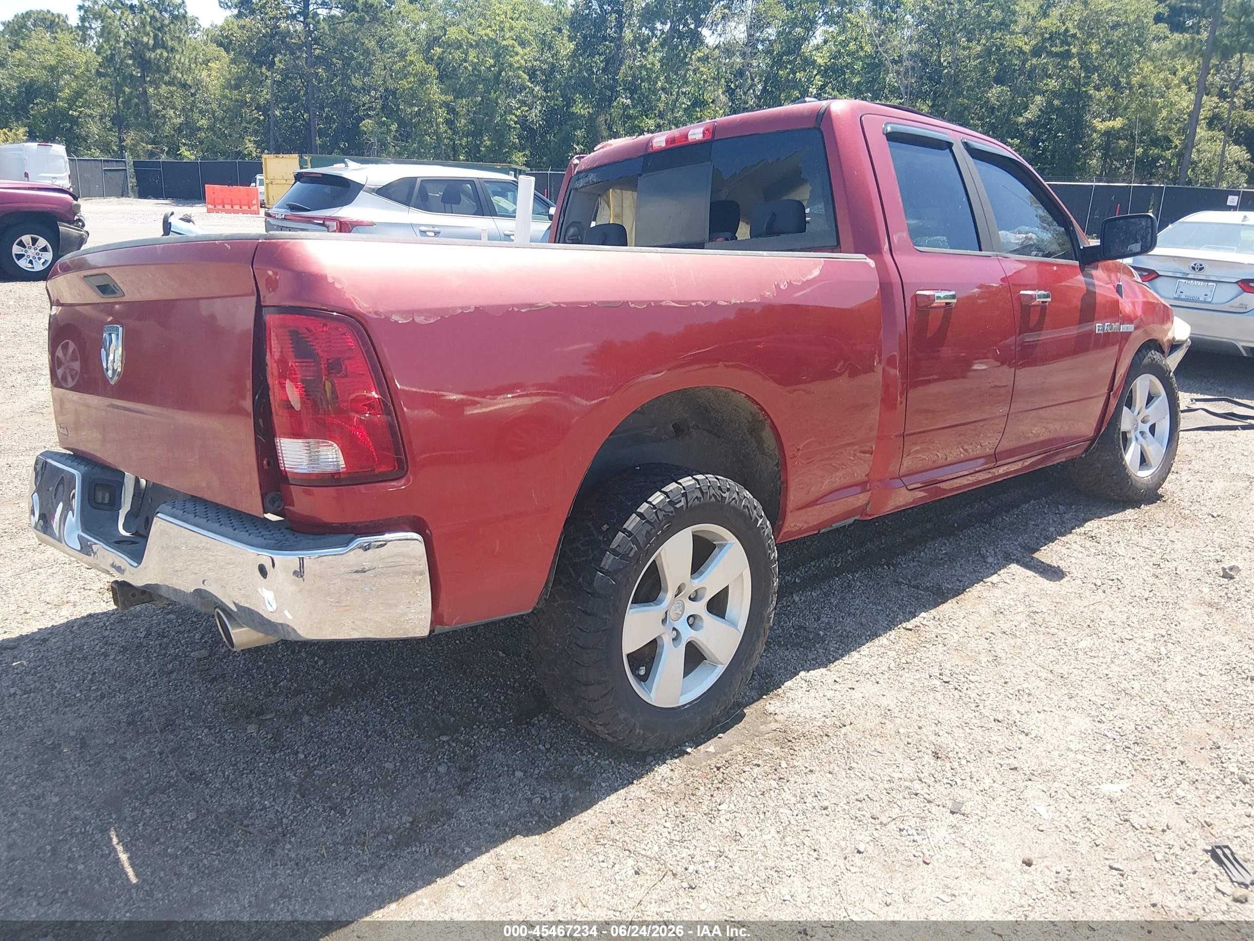 2010 Dodge Ram 1500 Slt/sport/trx Red vin: 1D7RB1GT2AS106193