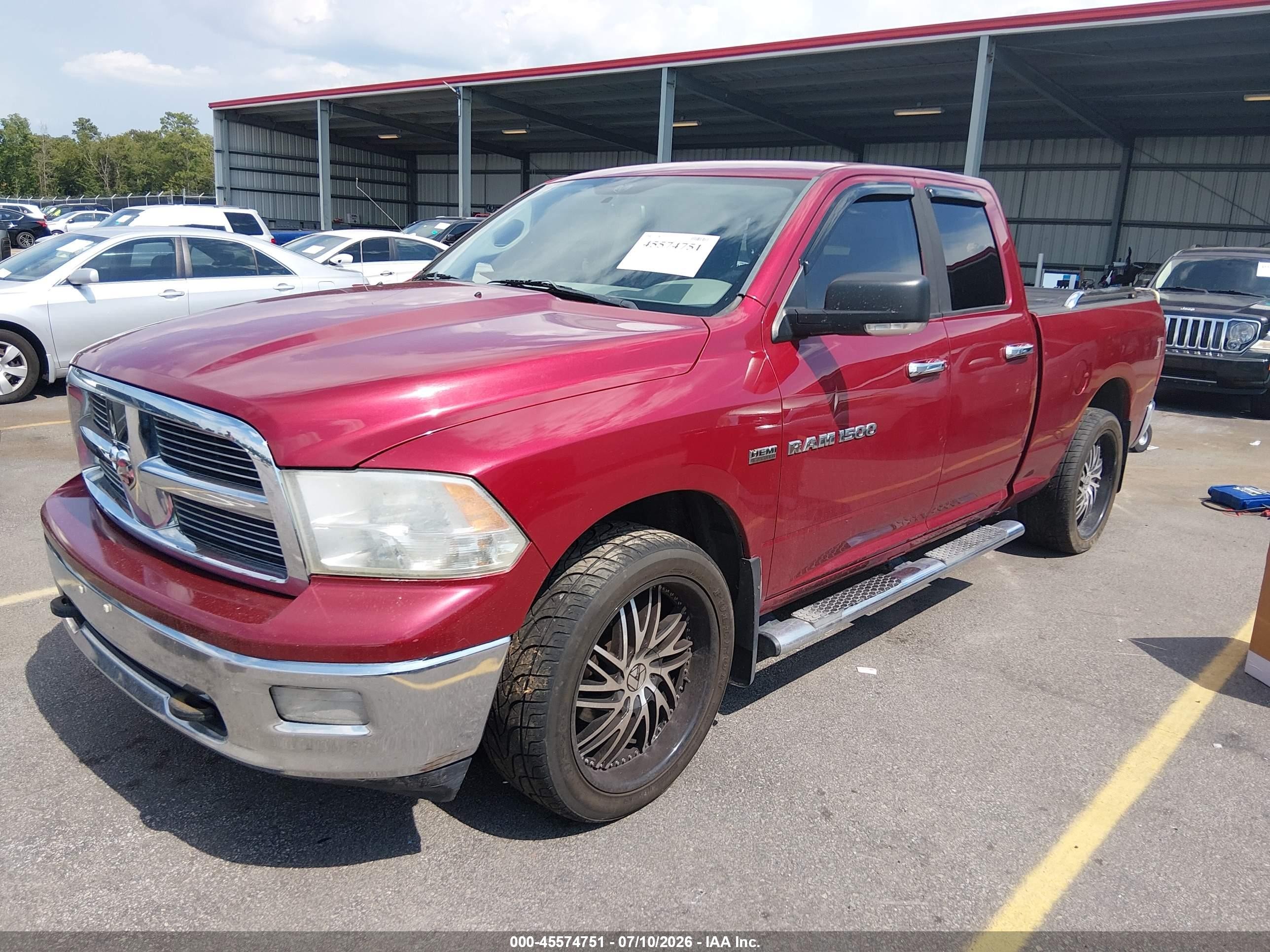 2011 Ram Ram 1500 Slt Red vin: 1D7RB1GT2BS596667