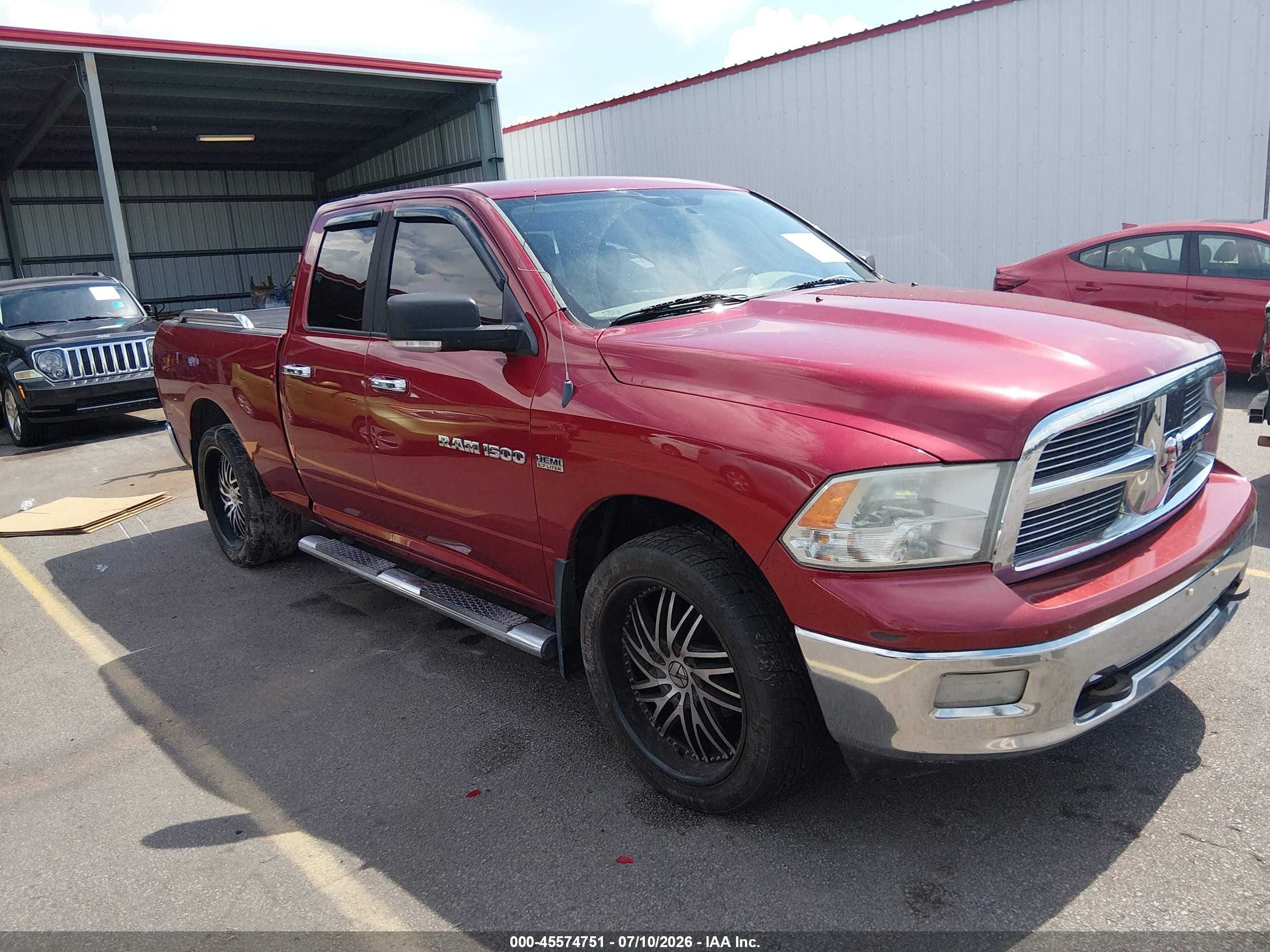 2011 Ram Ram 1500 Slt Red vin: 1D7RB1GT2BS596667