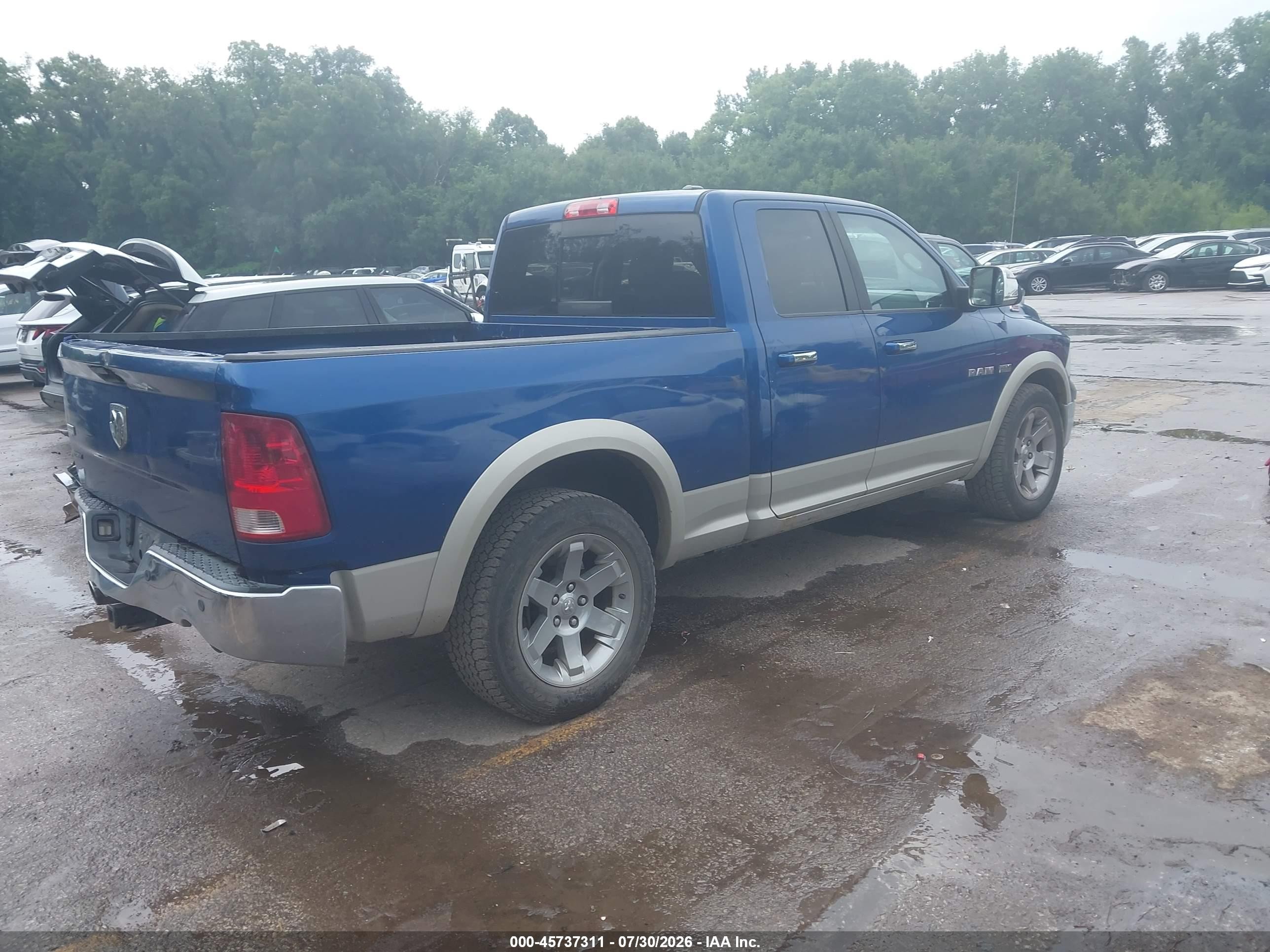 2010 Dodge Ram 1500 Laramie Blue vin: 1D7RB1GT4AS180697