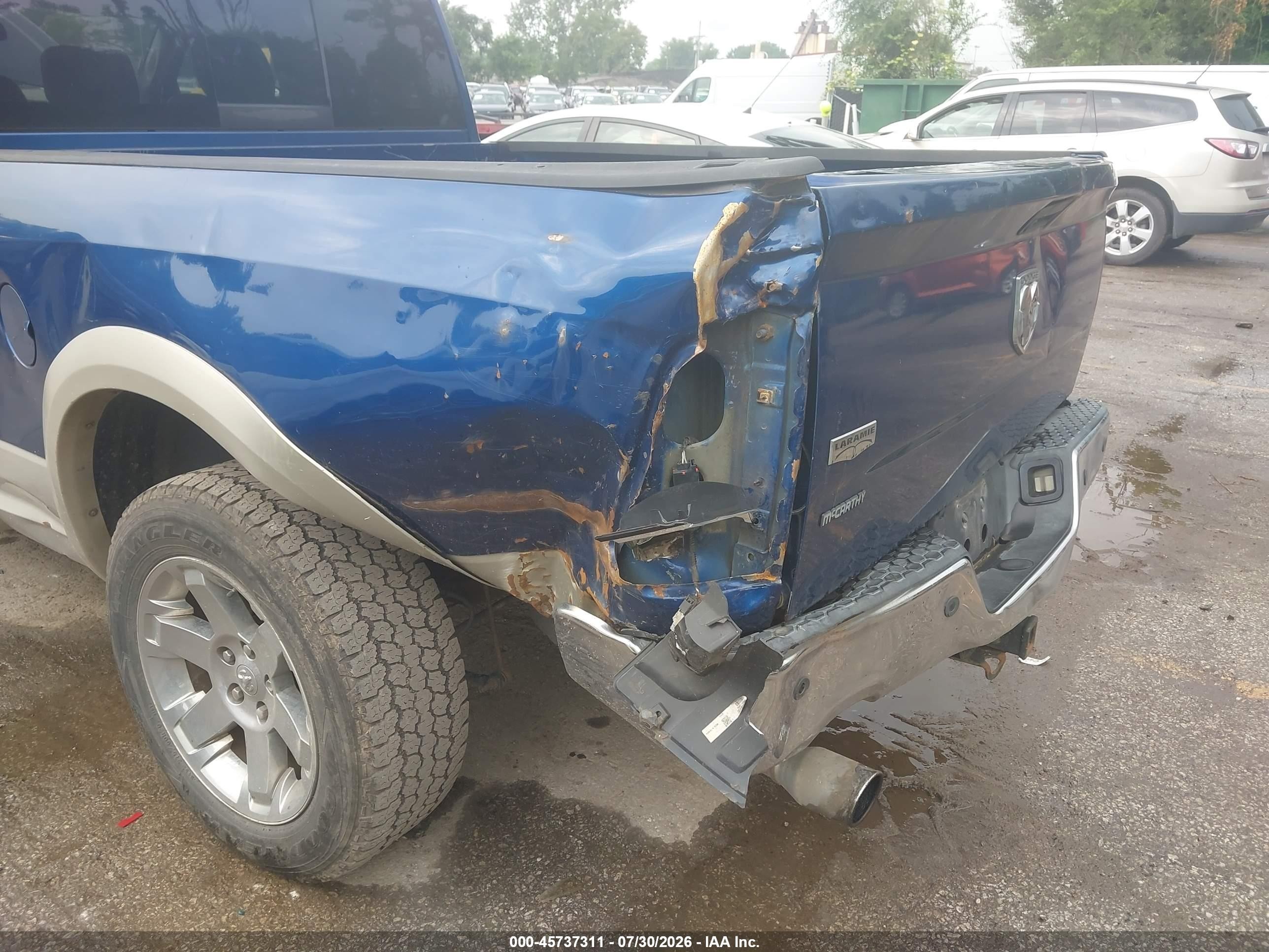 2010 Dodge Ram 1500 Laramie Blue vin: 1D7RB1GT4AS180697