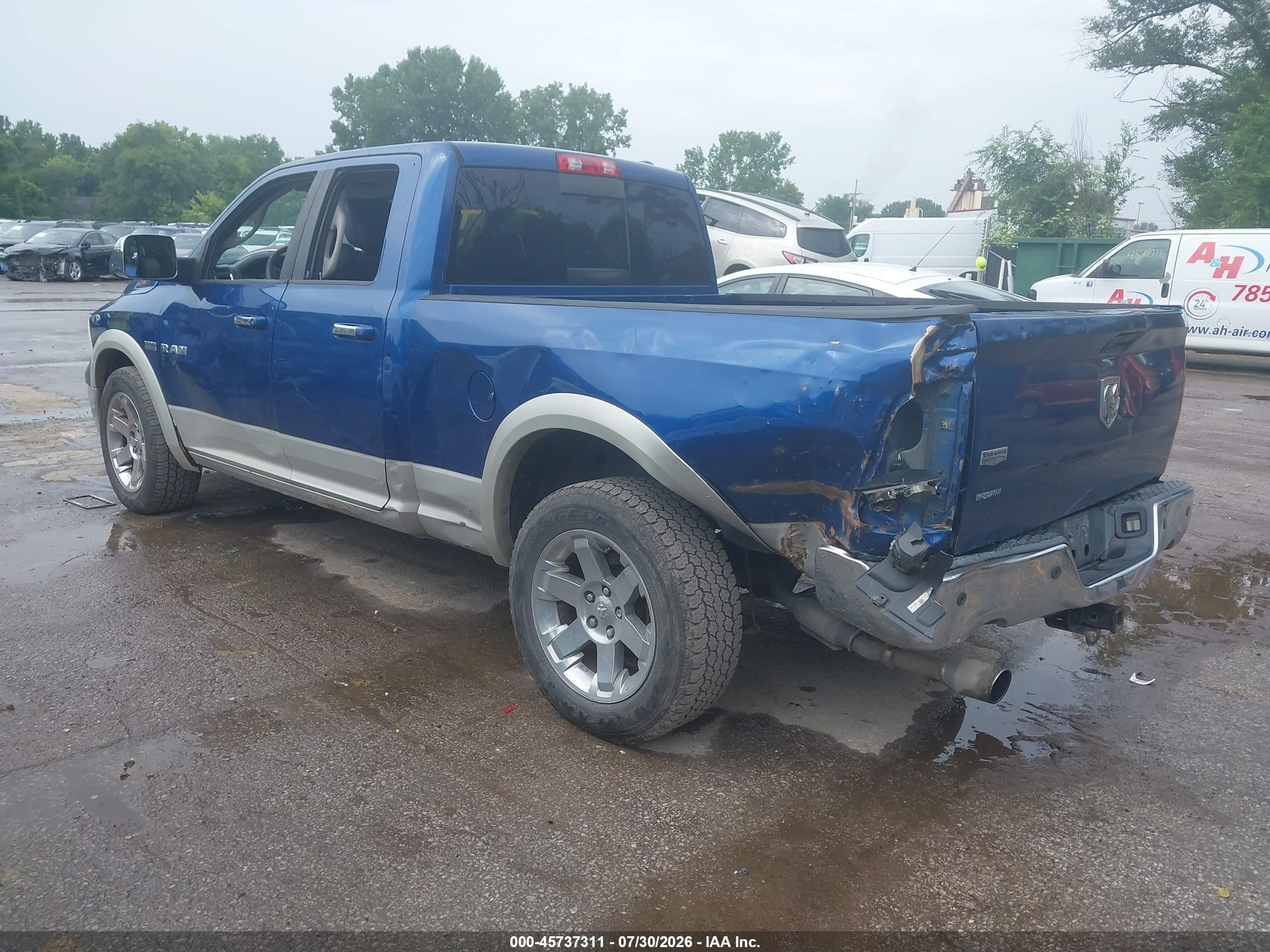 2010 Dodge Ram 1500 Laramie Blue vin: 1D7RB1GT4AS180697