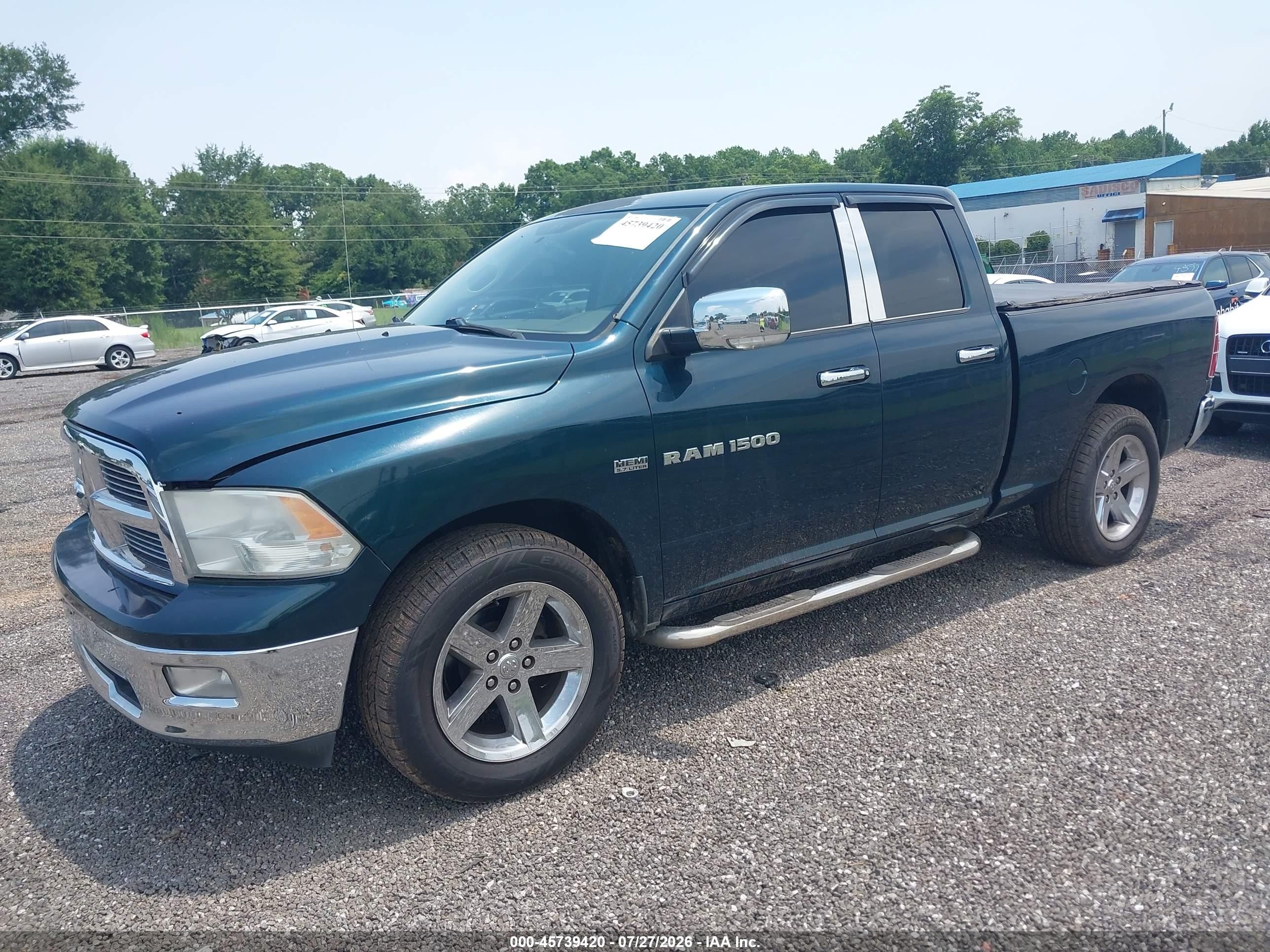 2011 Ram Ram 1500 Slt Green vin: 1D7RB1GT7BS597149