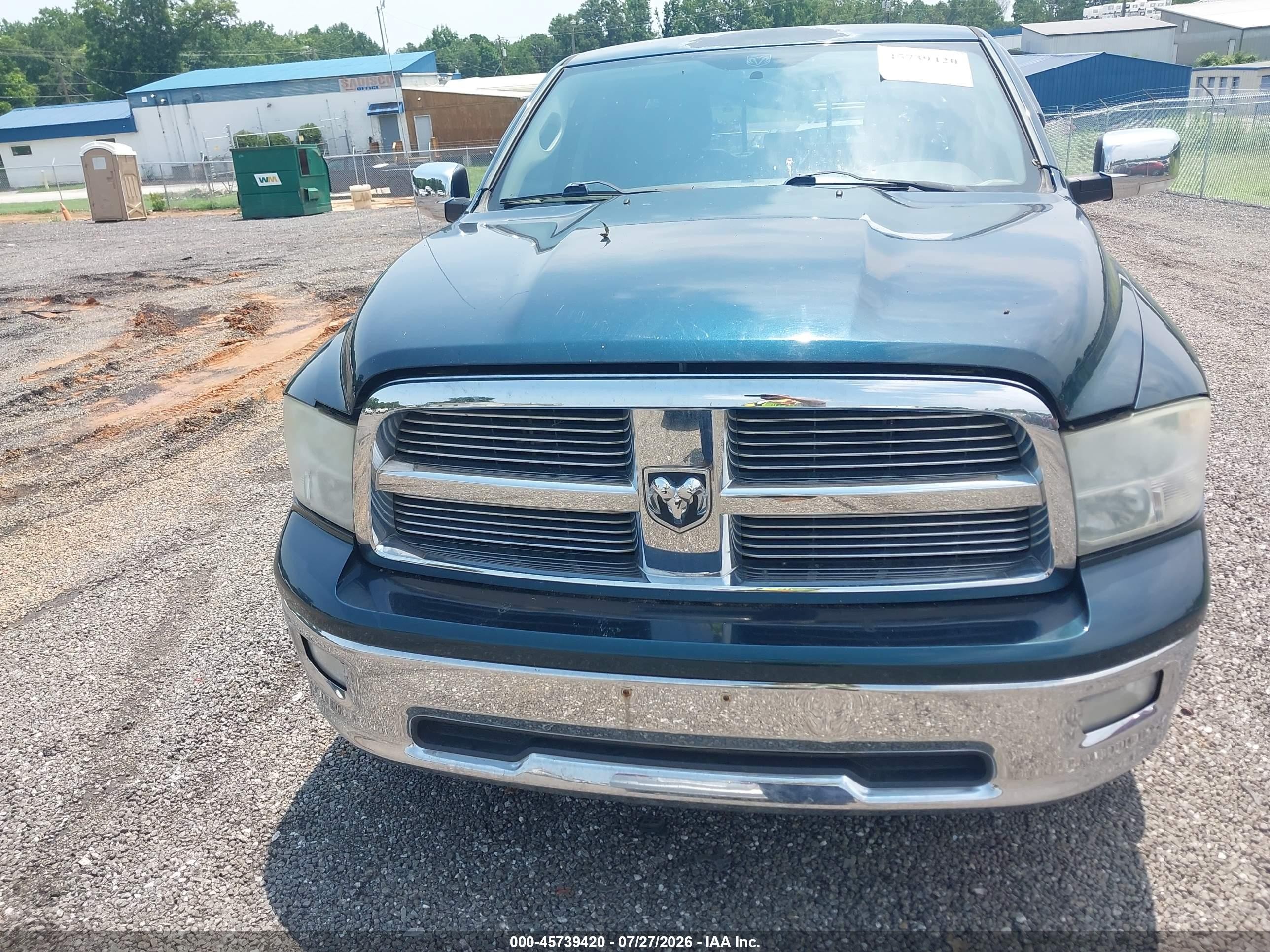 2011 Ram Ram 1500 Slt Green vin: 1D7RB1GT7BS597149