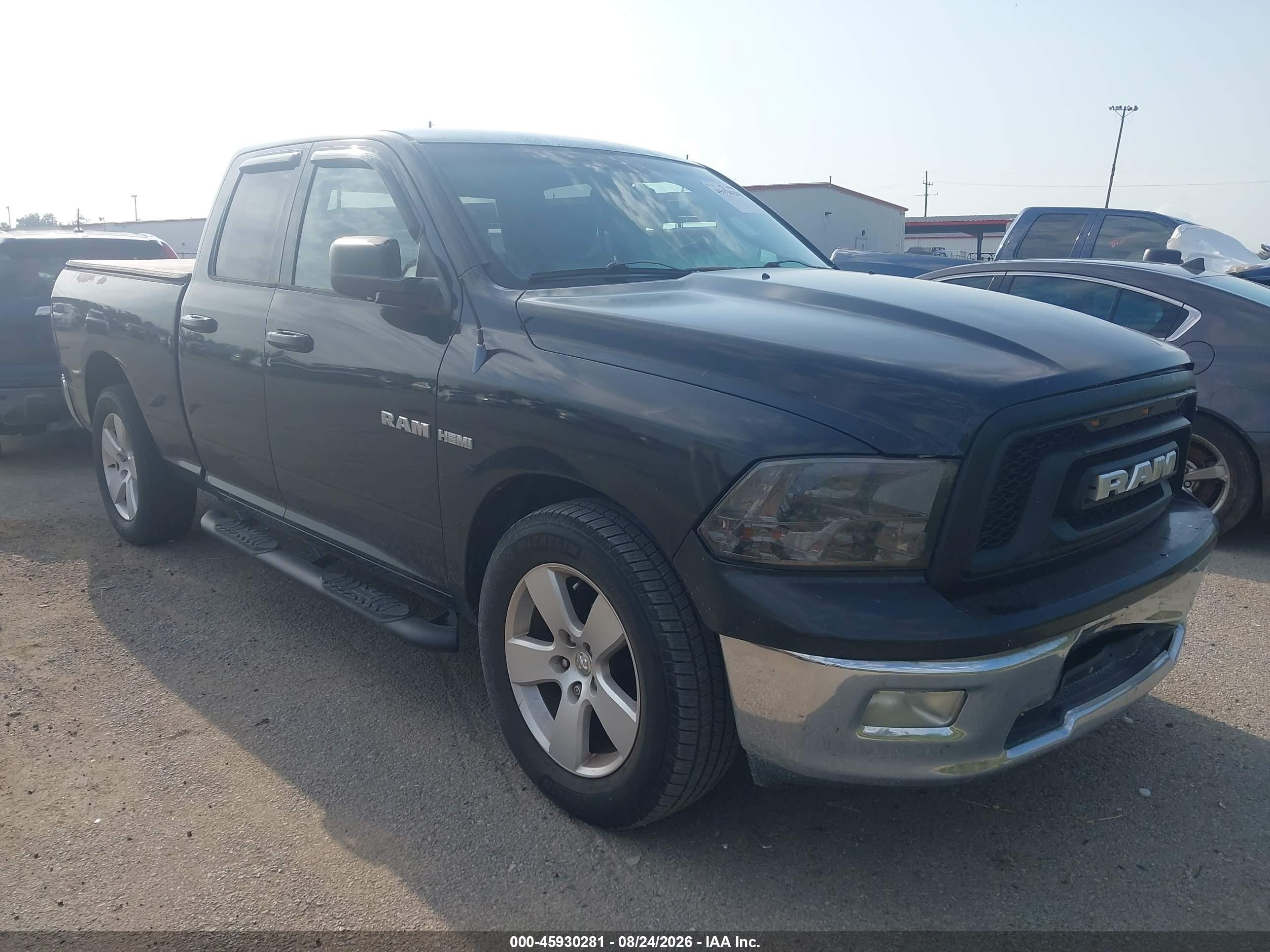 2010 Dodge Ram 1500 Slt/sport/trx Black vin: 1D7RB1GT8AS106229