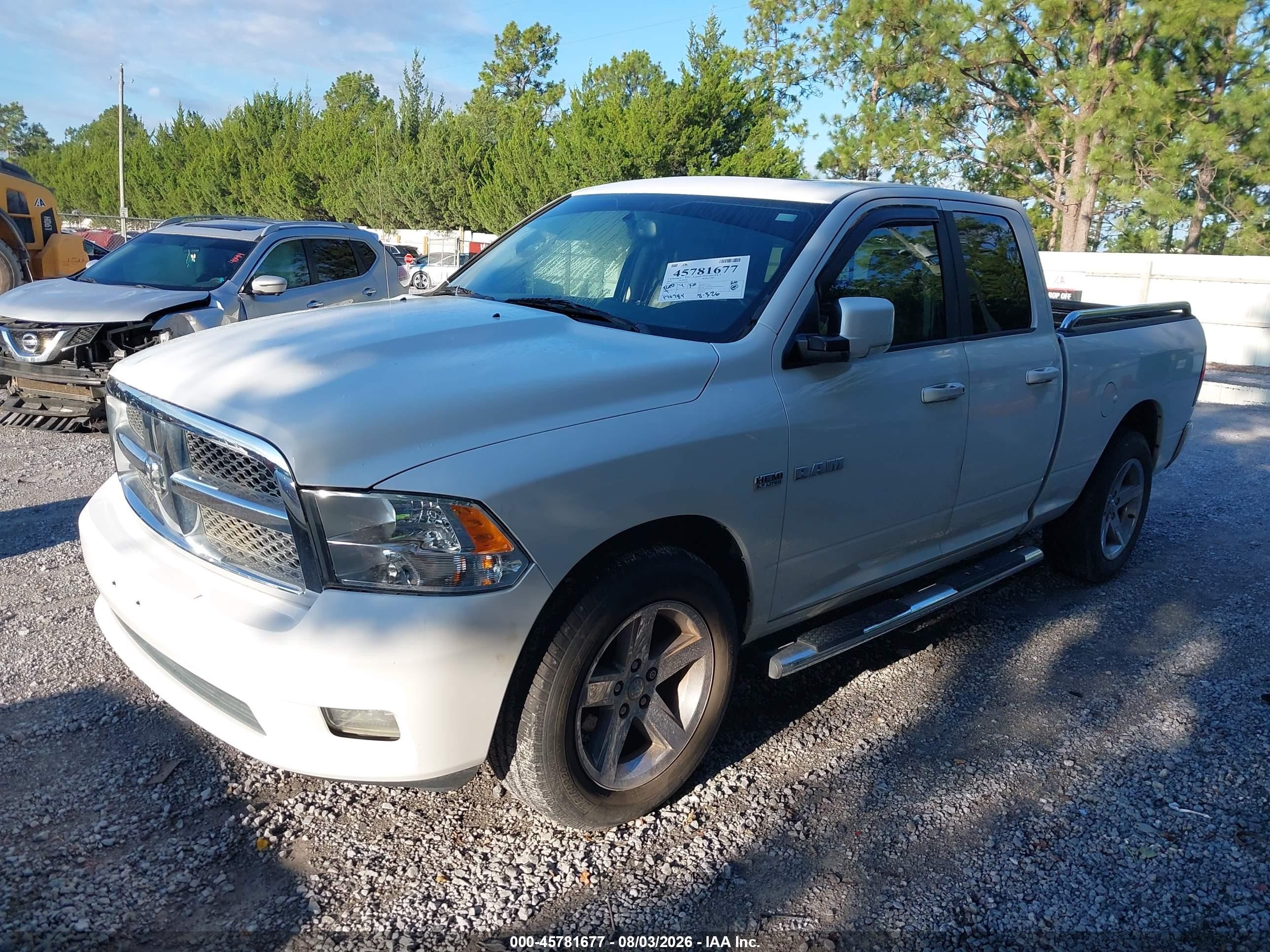 2010 Dodge Ram 1500 Slt/sport/trx White vin: 1D7RB1GT8AS168939