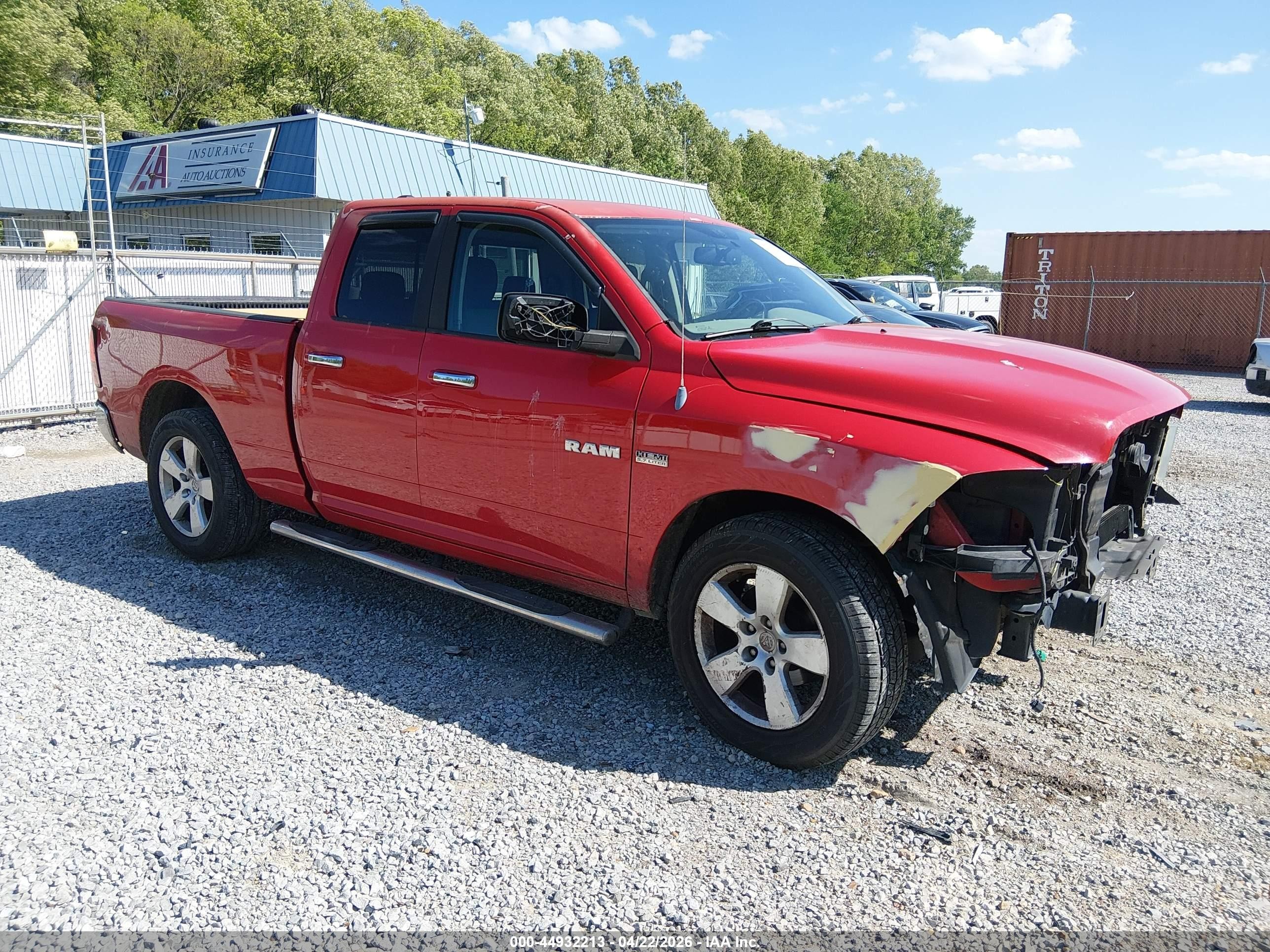 2010 Dodge Ram 1500 Slt/sport/trx Red vin: 1D7RB1GT9AS122407
