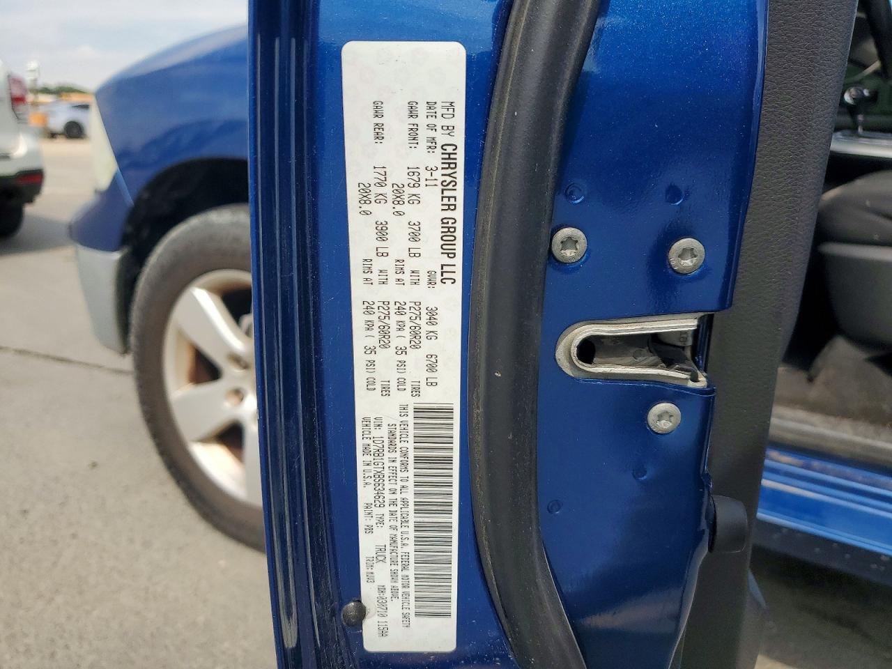 2011 Dodge Ram 1500 Синий vin: 1D7RB1GTXBS634629