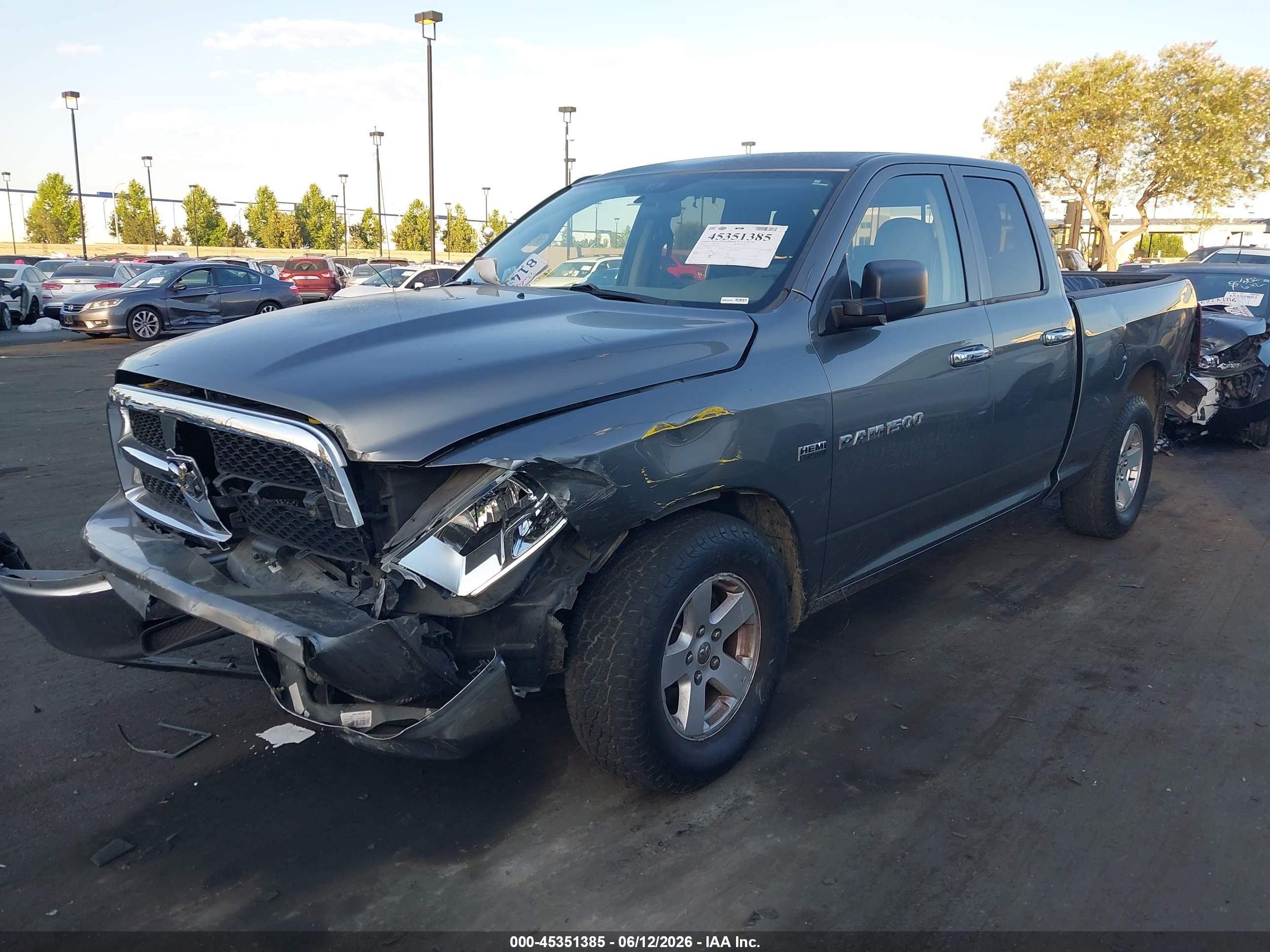 2011 Ram Ram 1500 Slt Gray vin: 1D7RB1GTXBS637045