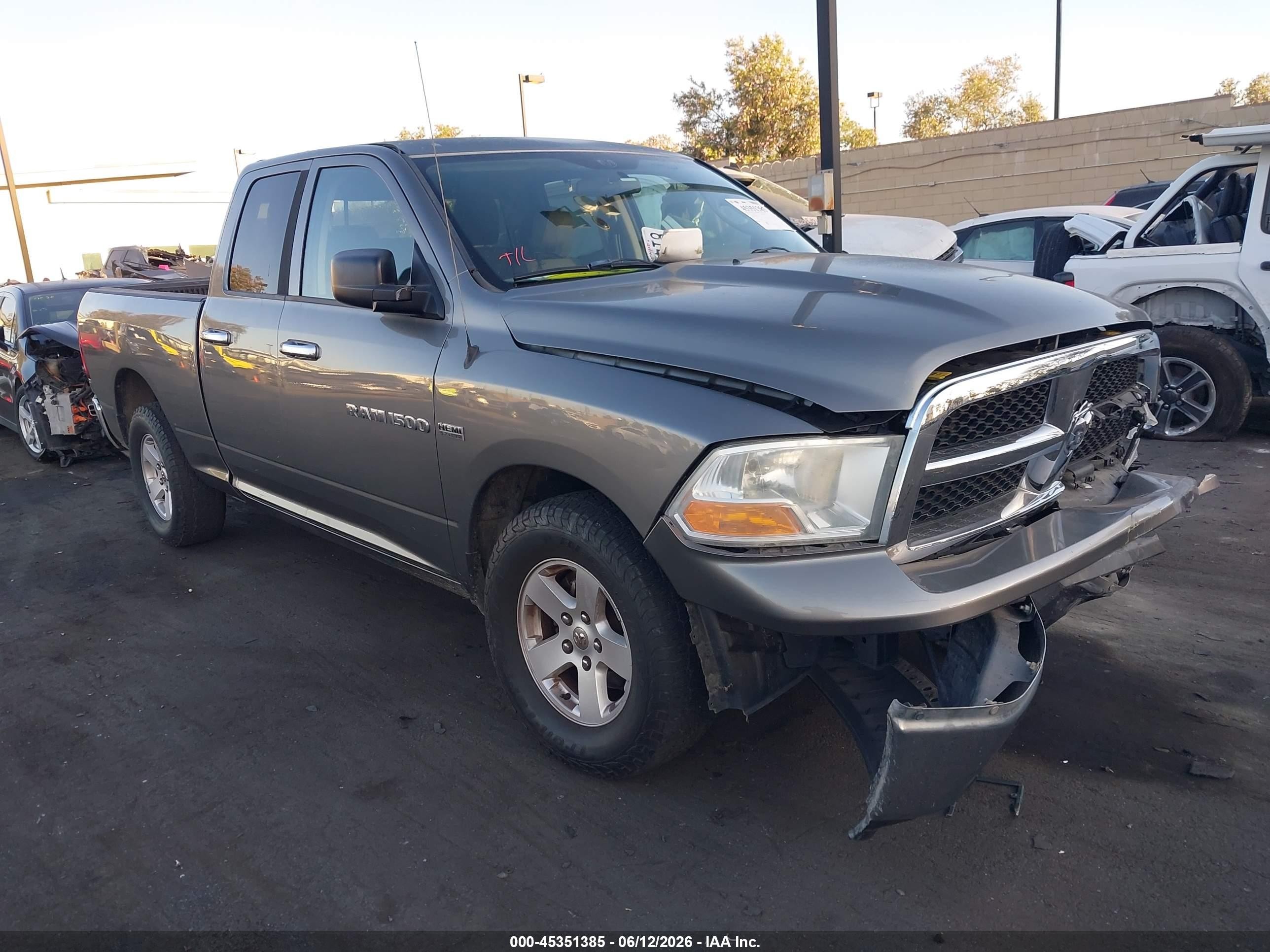 2011 Ram Ram 1500 Slt Gray vin: 1D7RB1GTXBS637045