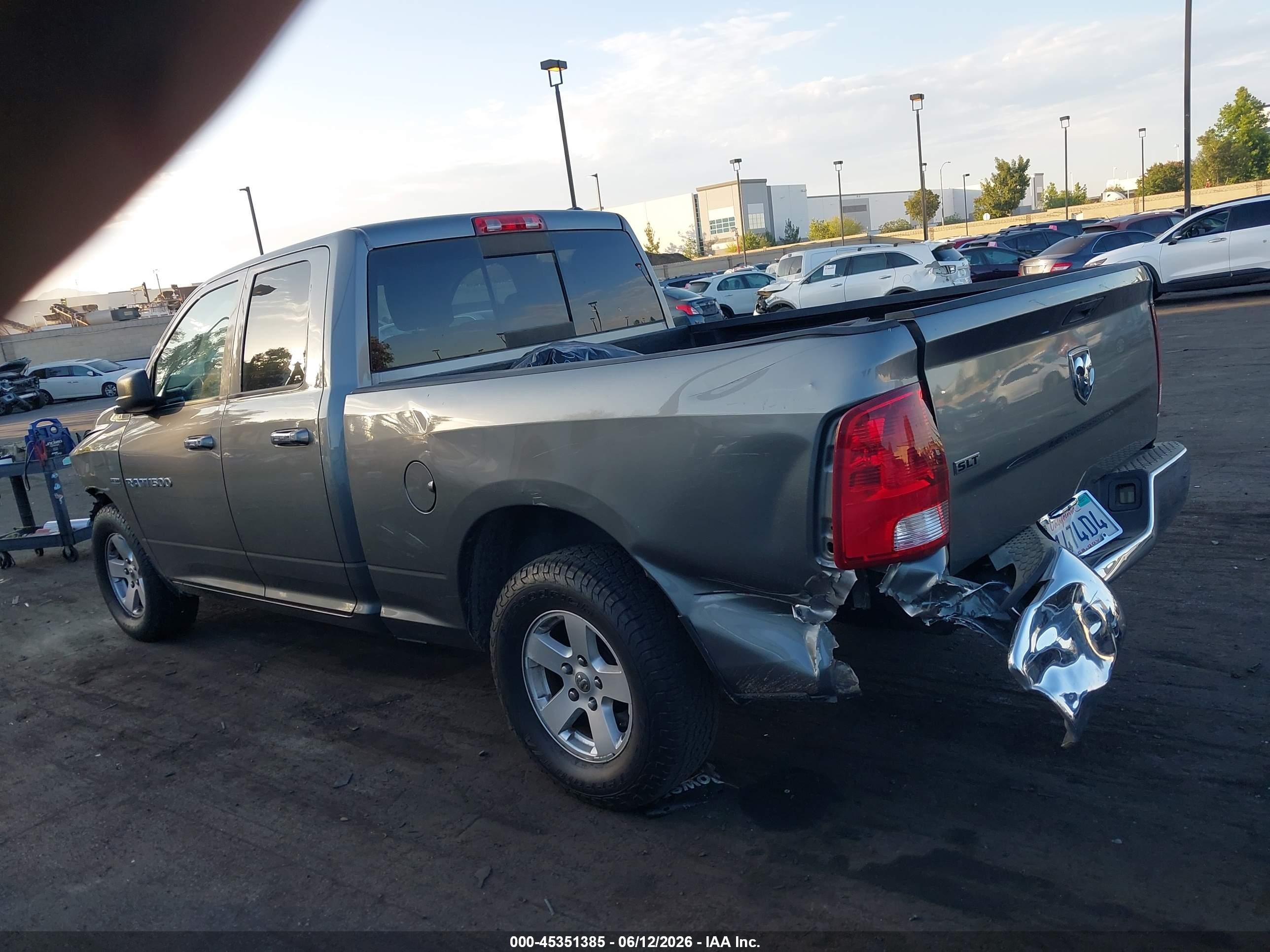 2011 Ram Ram 1500 Slt Gray vin: 1D7RB1GTXBS637045
