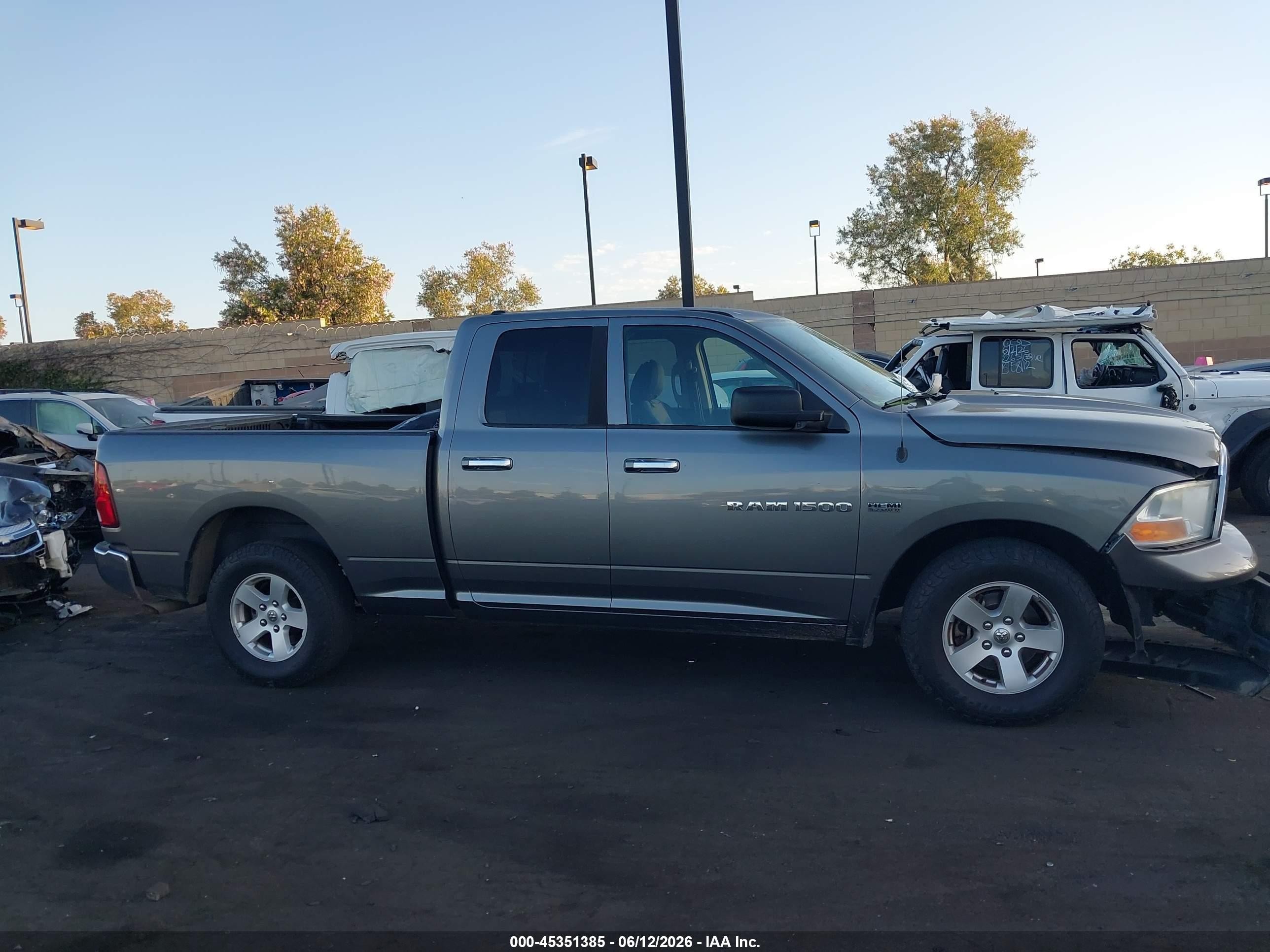 2011 Ram Ram 1500 Slt Gray vin: 1D7RB1GTXBS637045