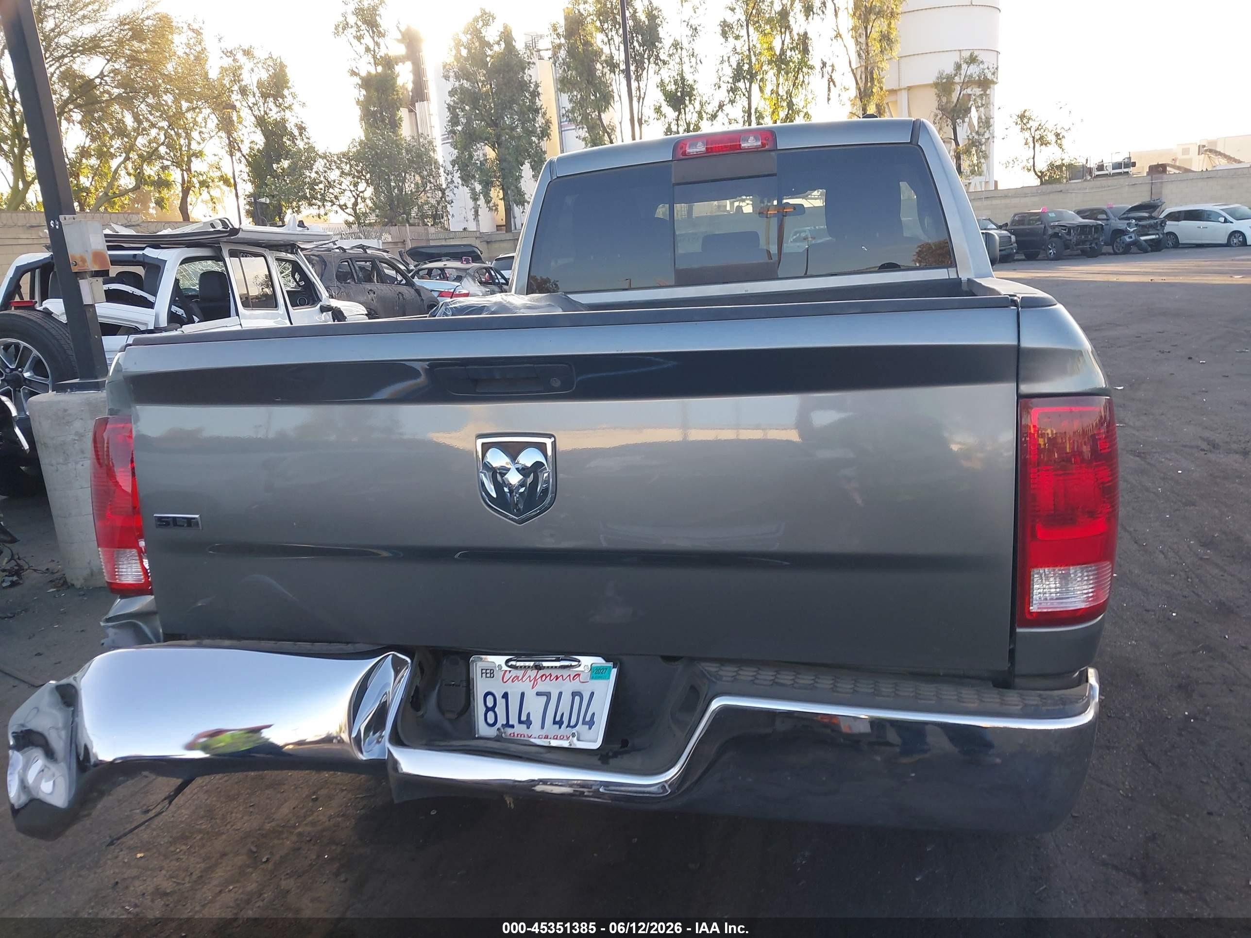 2011 Ram Ram 1500 Slt Gray vin: 1D7RB1GTXBS637045